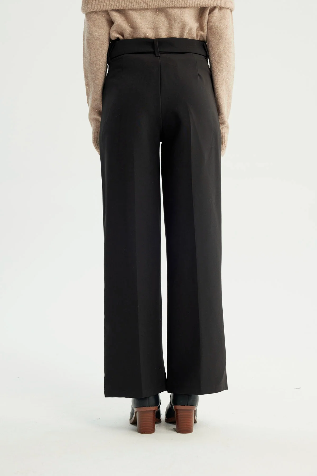 Pantalón Mujer Wide Leg Negro - Image 3