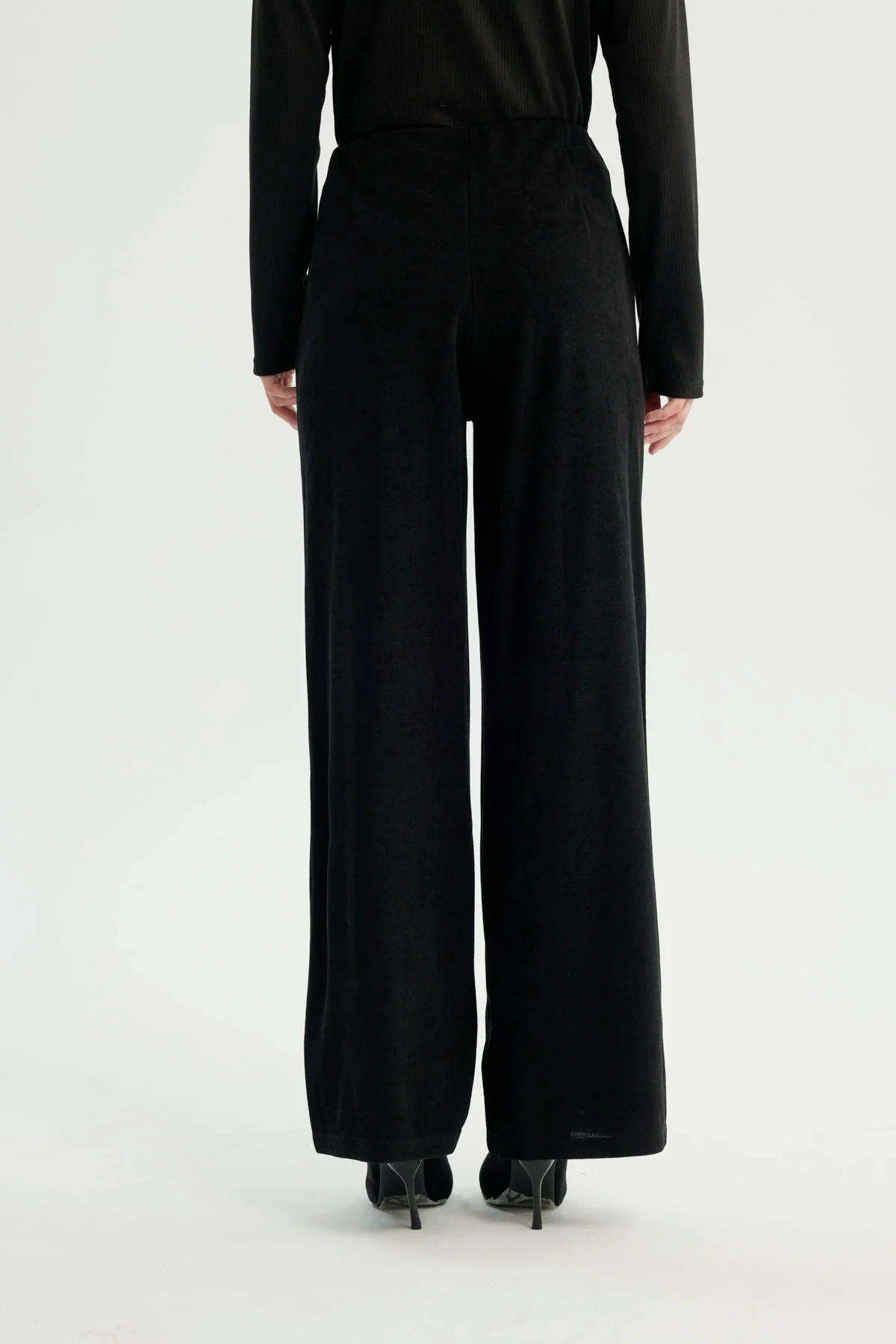 Pantalón Mujer Wide Leg Negro - Image 3