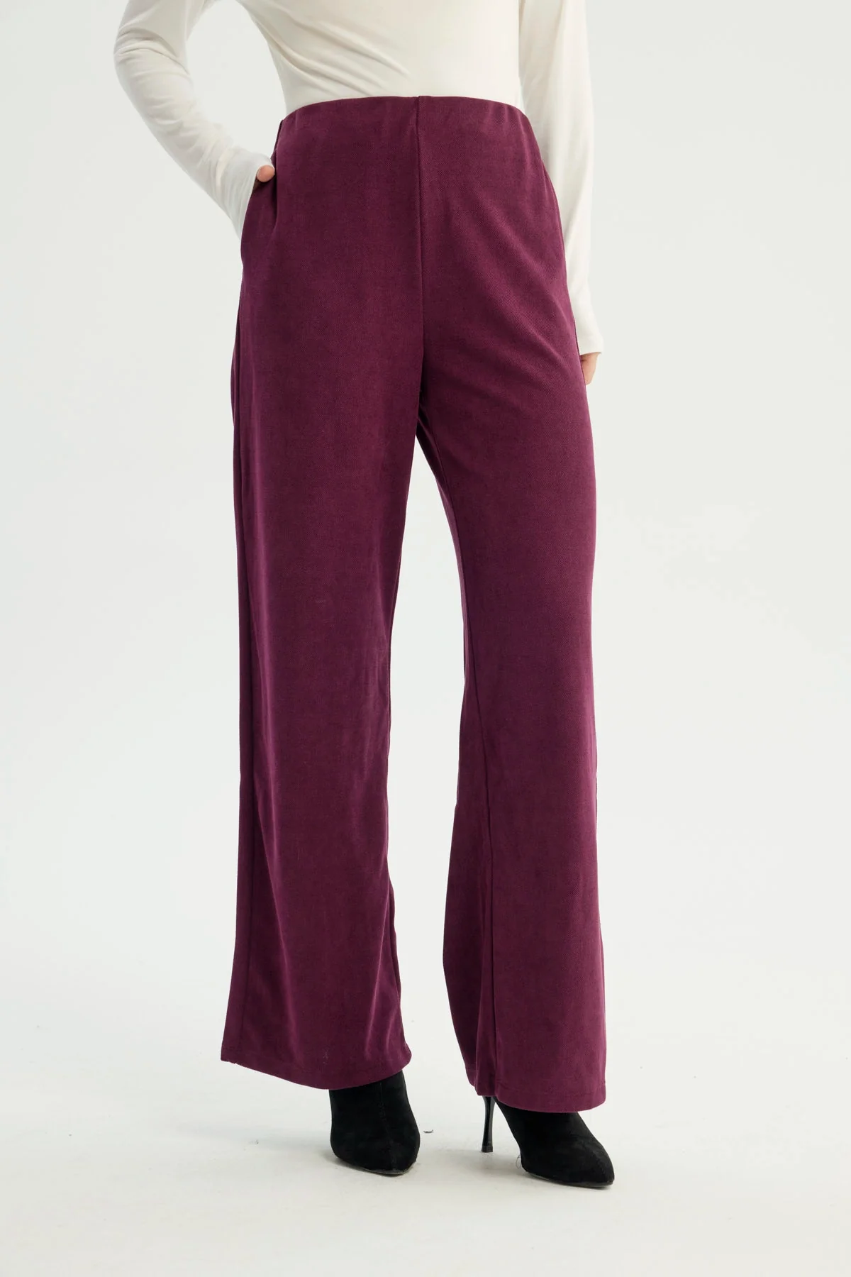 Pantalón Mujer Wide Leg Rojo