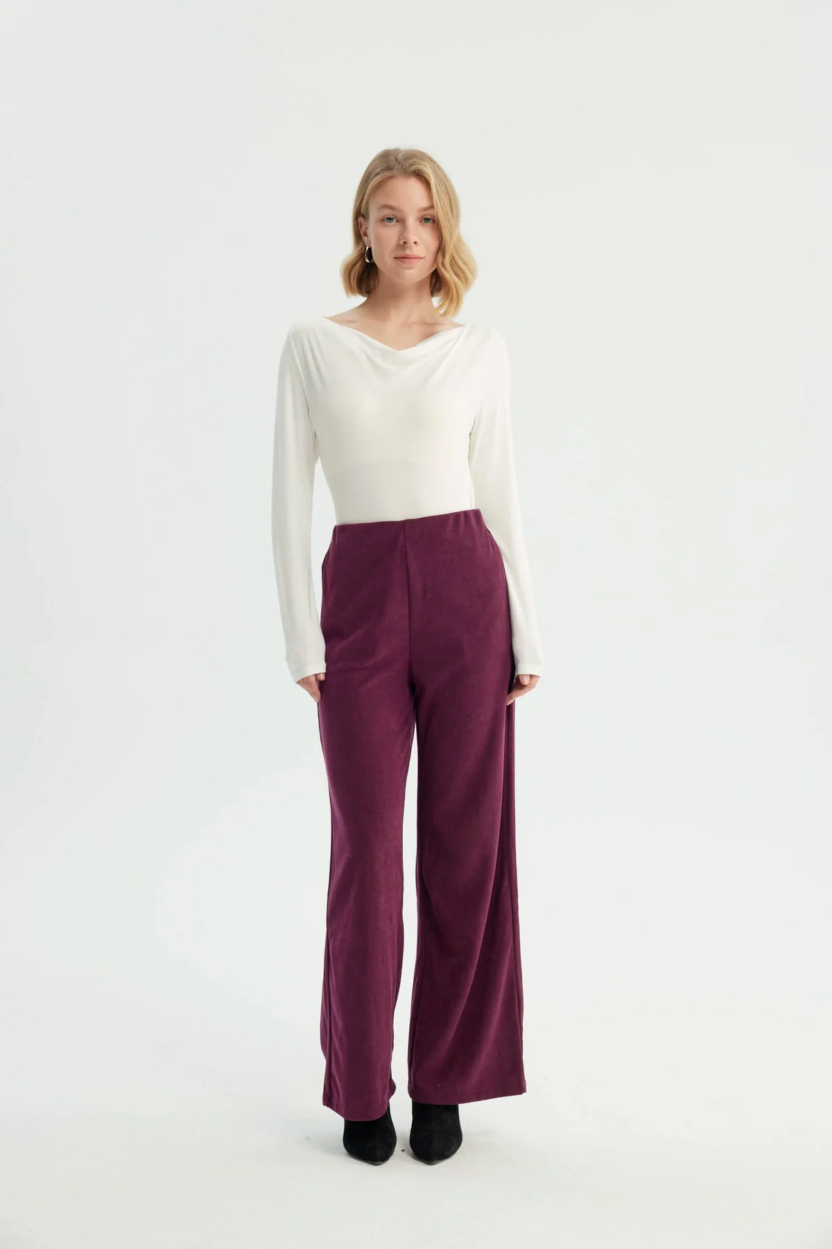 Pantalón Mujer Wide Leg Rojo - Image 4
