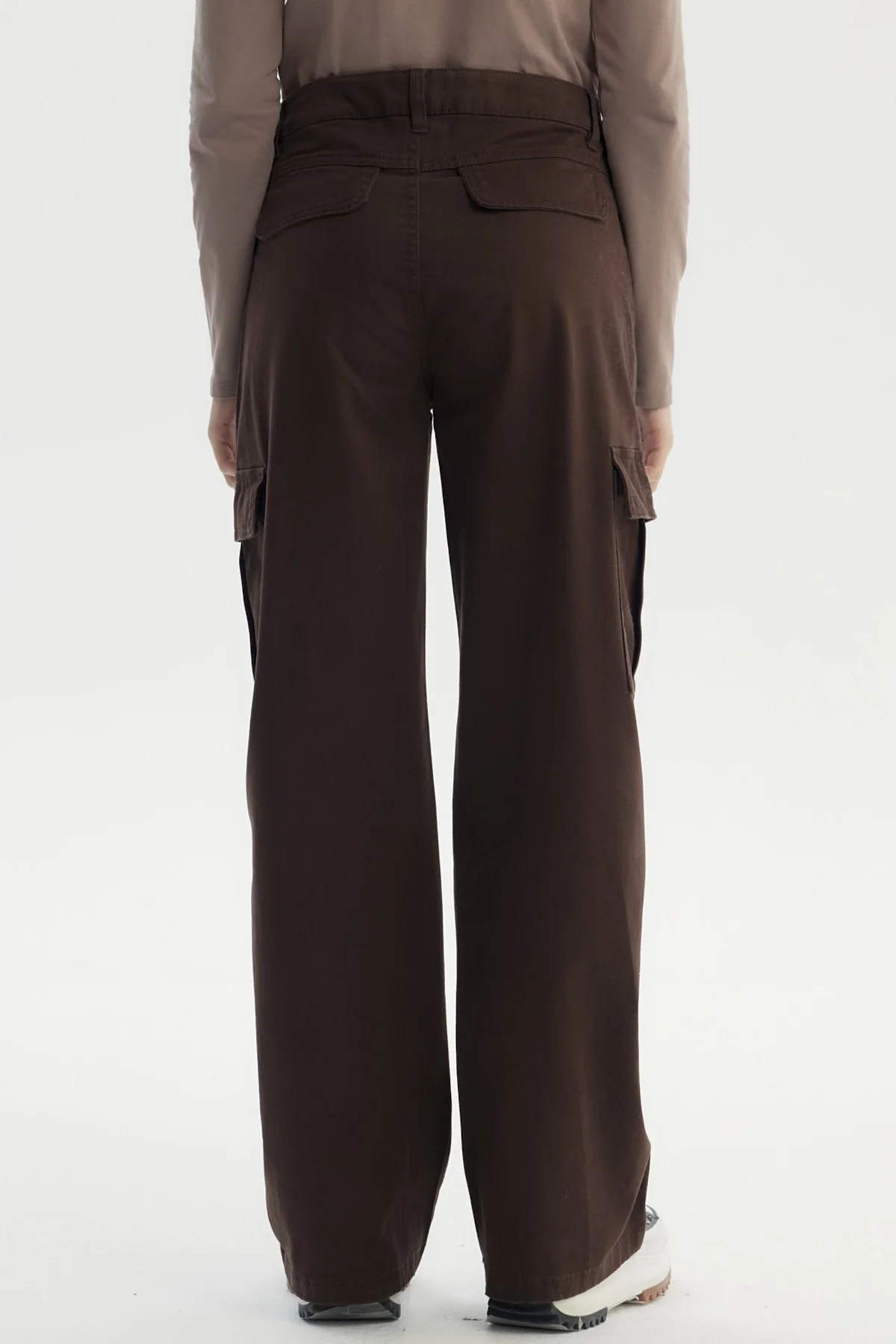 Pantalón Niña Wide Leg Café - Image 3