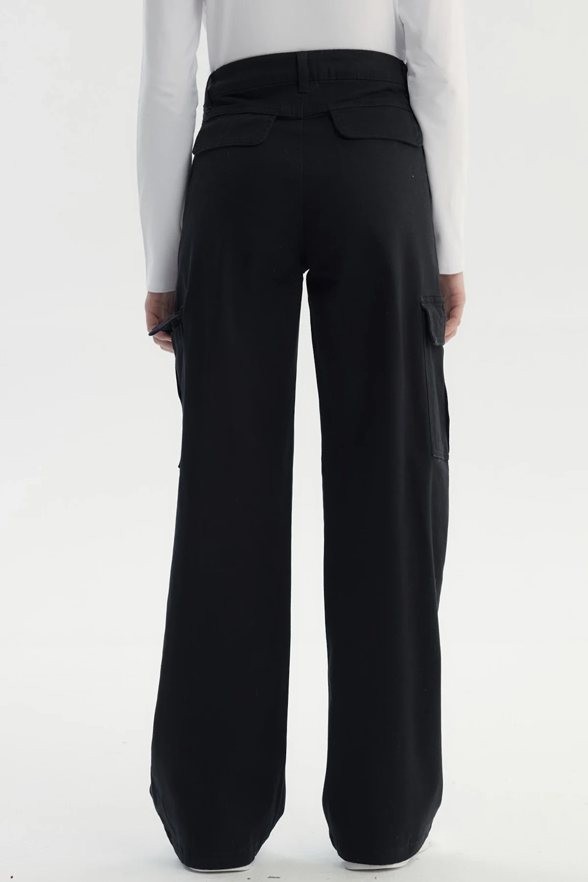 Pantalón Niña Wide Leg Negro - Image 3
