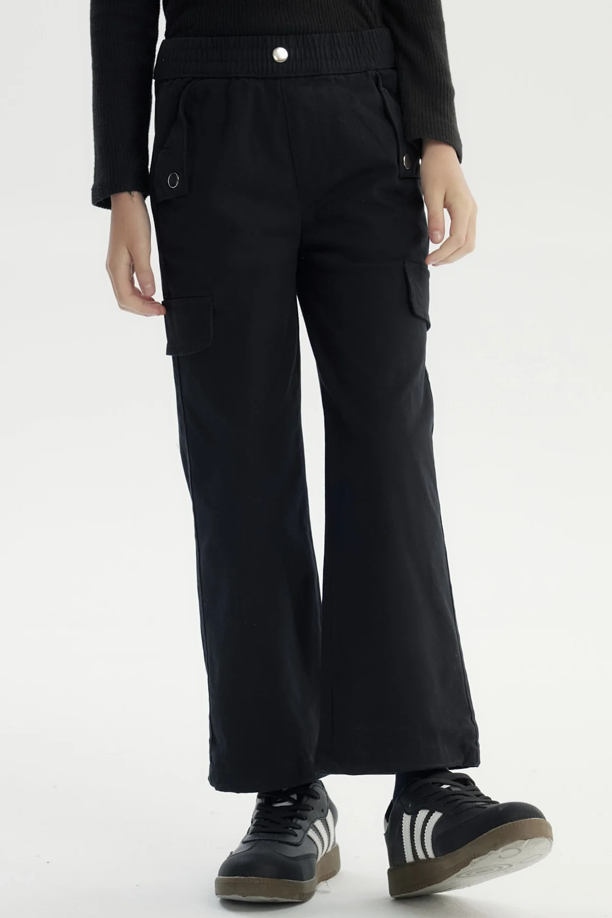 Pantalón Niña Wide Leg Negro