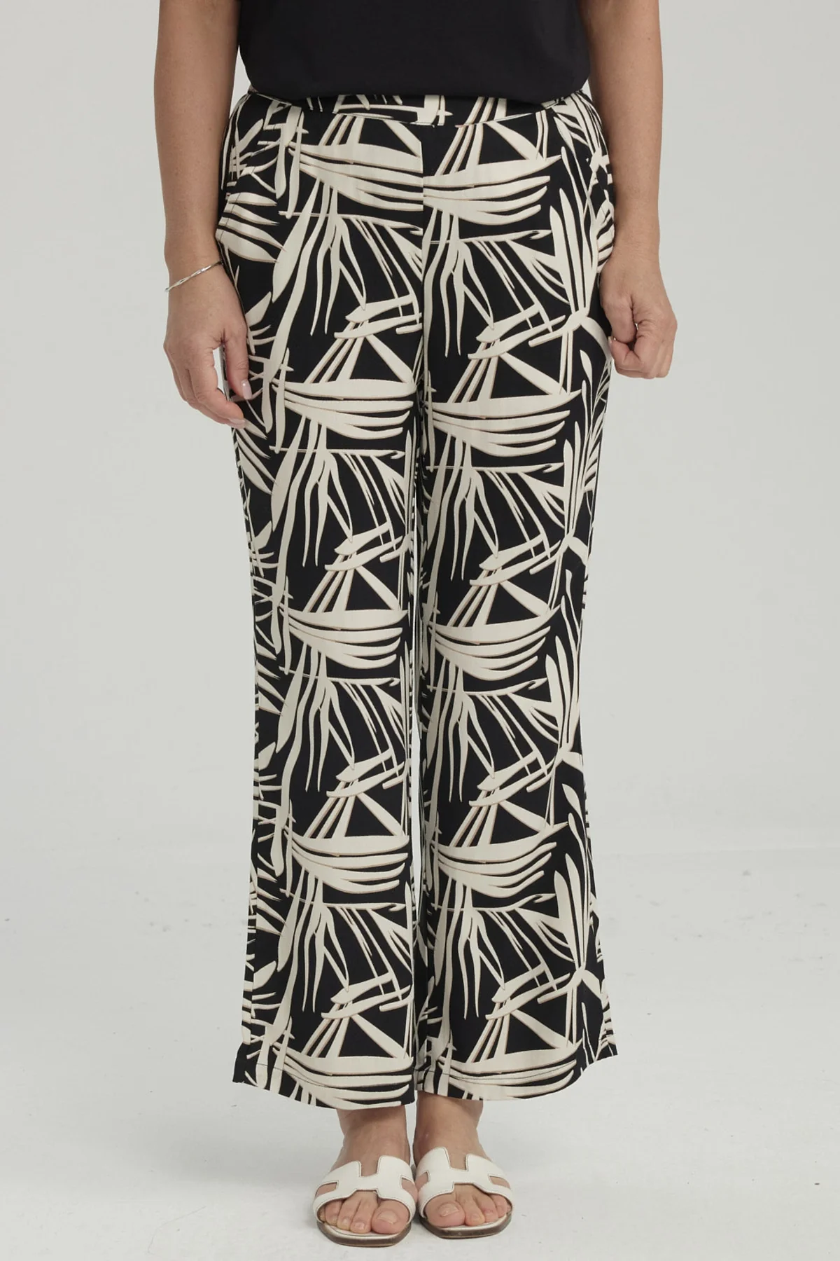 Pantalón Pescador Mujer Print Negro