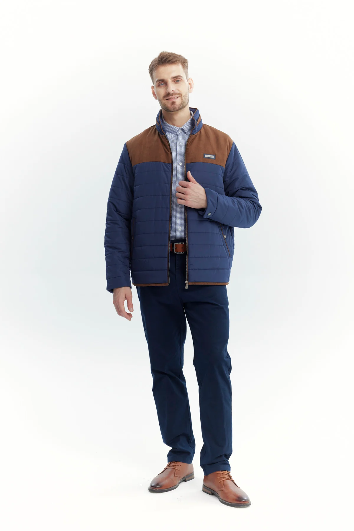 Parka Hombre Slim Azul - Image 4