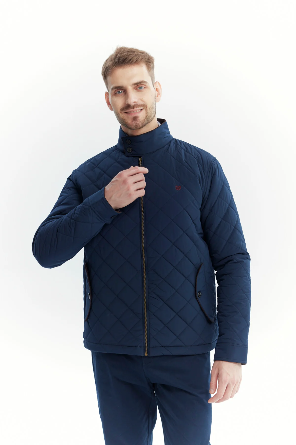 Parka Hombre Slim Azul Marino