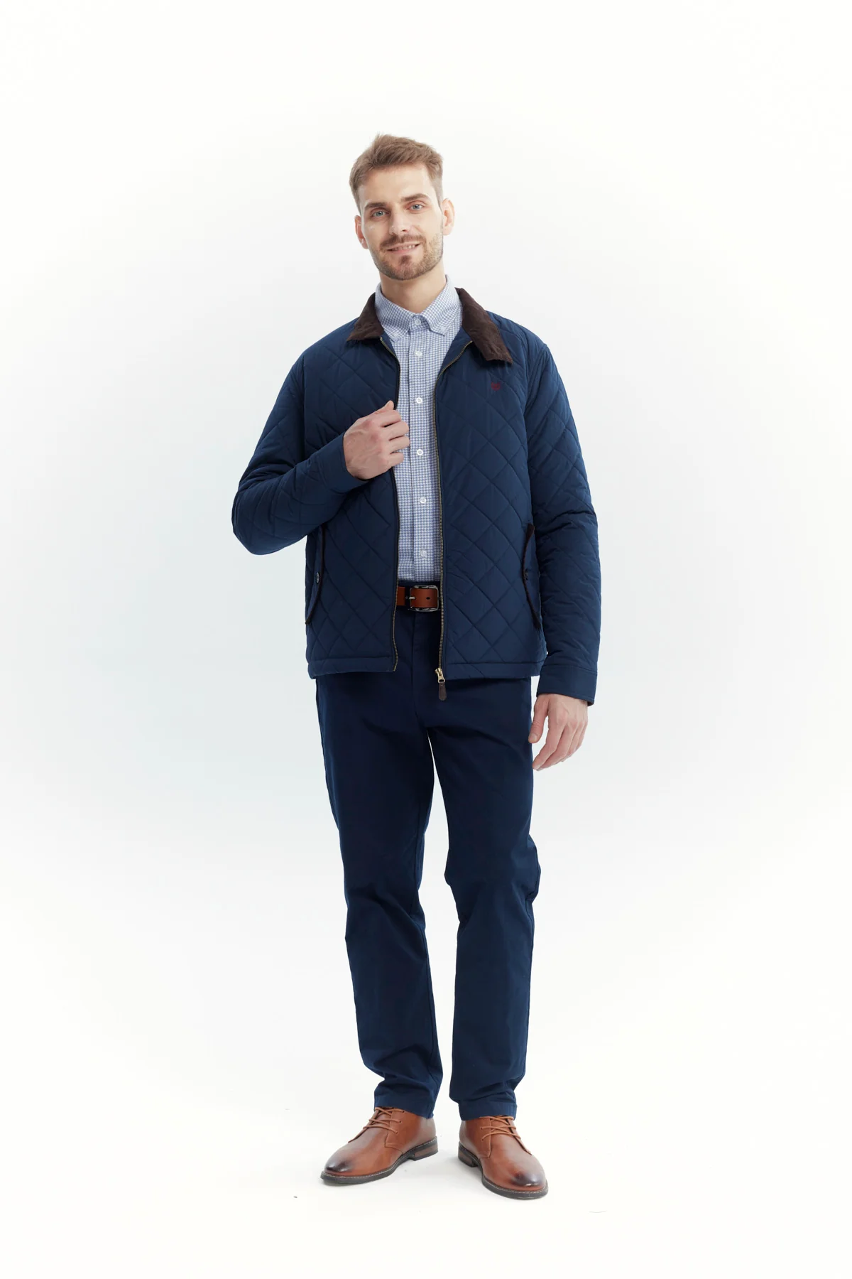 Parka Hombre Slim Azul Marino - Image 4