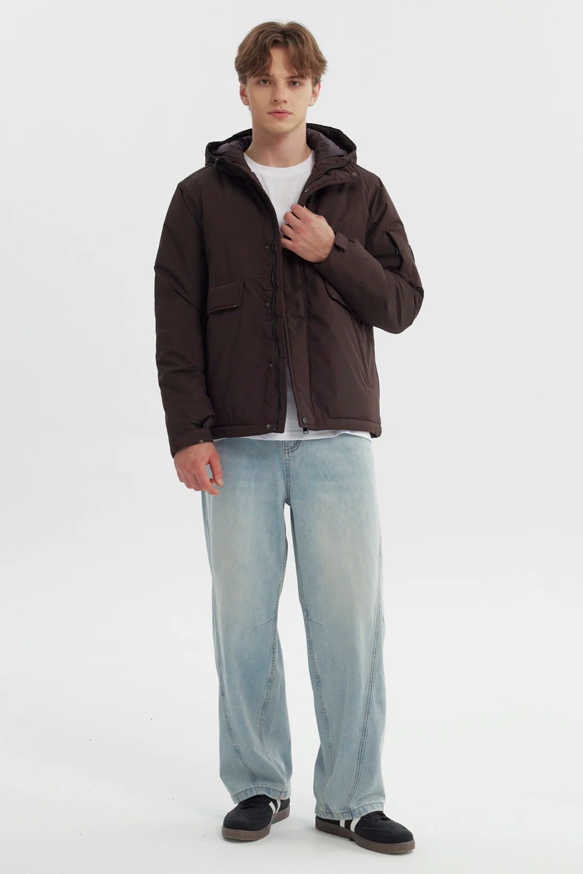 Parka Hombre Slim Chocolate - Image 4