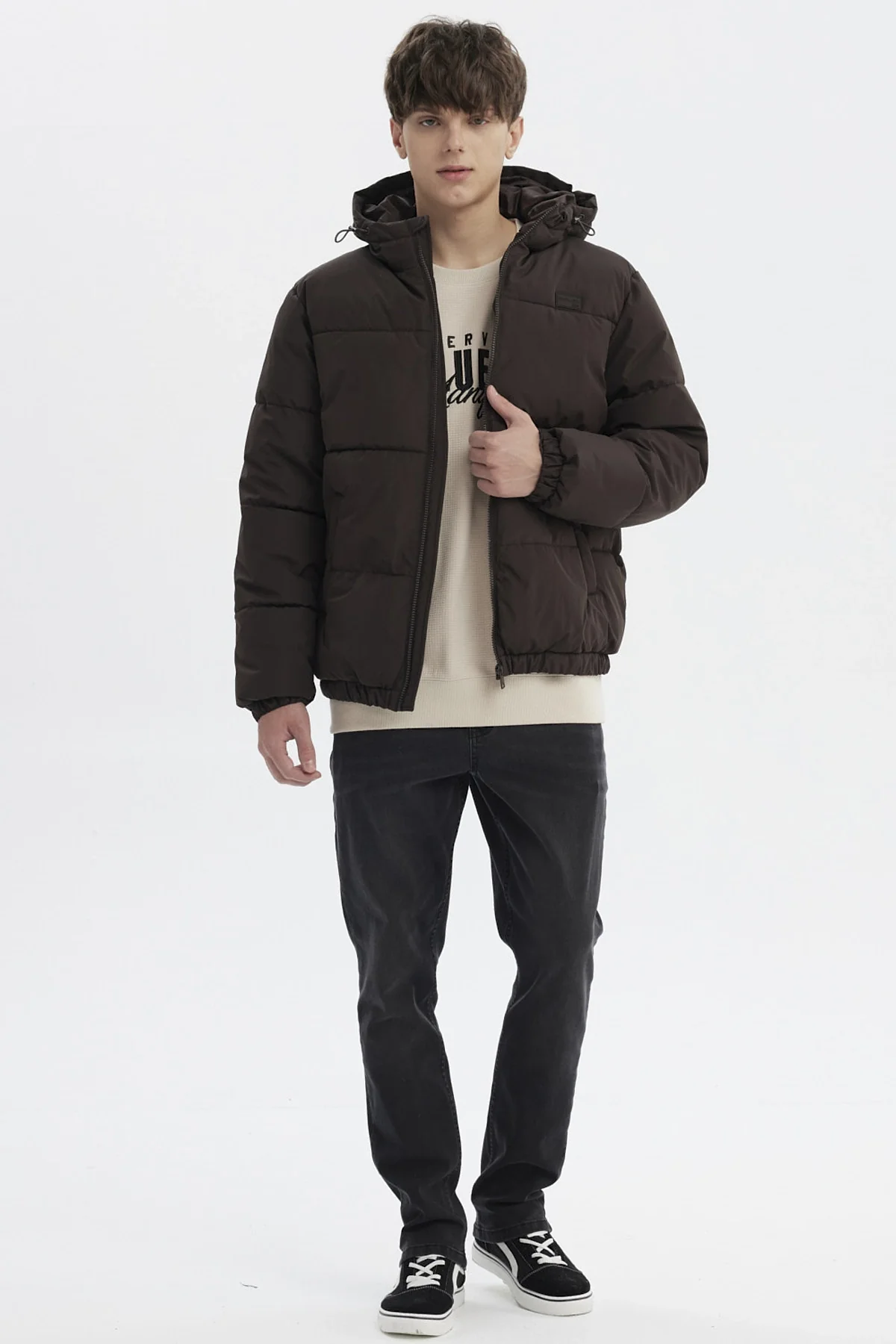 Parka Hombre Slim Chocolate - Image 4