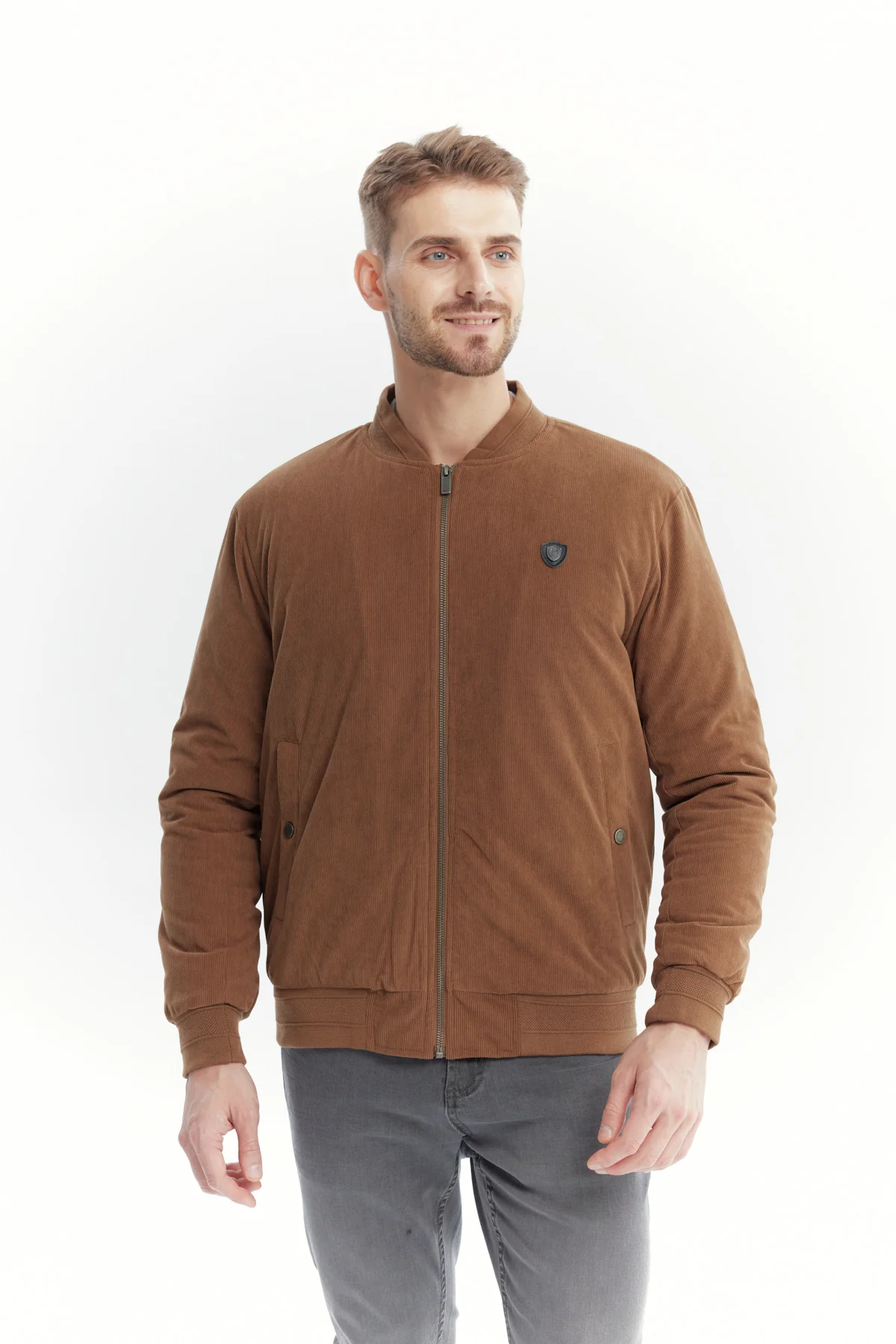 Parka Hombre Slim Cuello Apoyado Camel