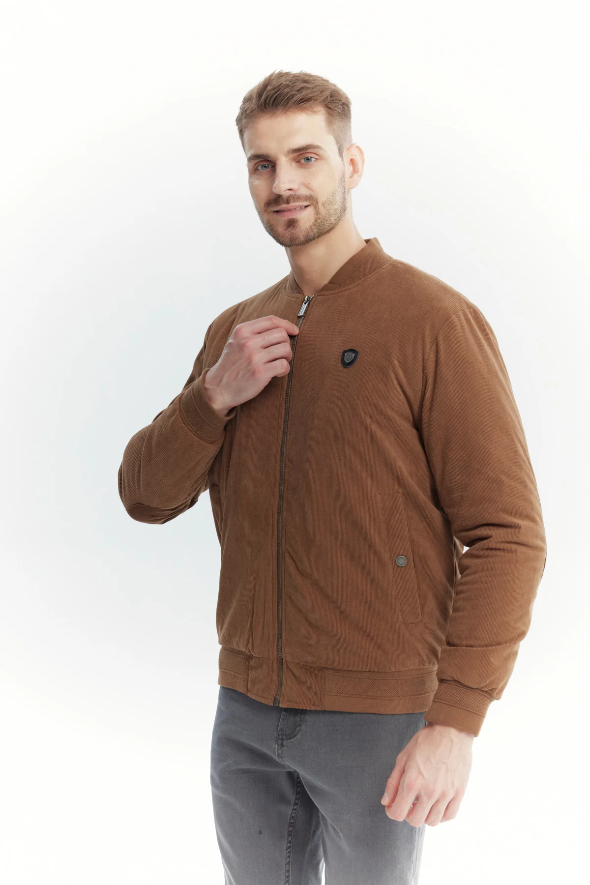 Parka Hombre Slim Cuello Apoyado Camel - Image 2