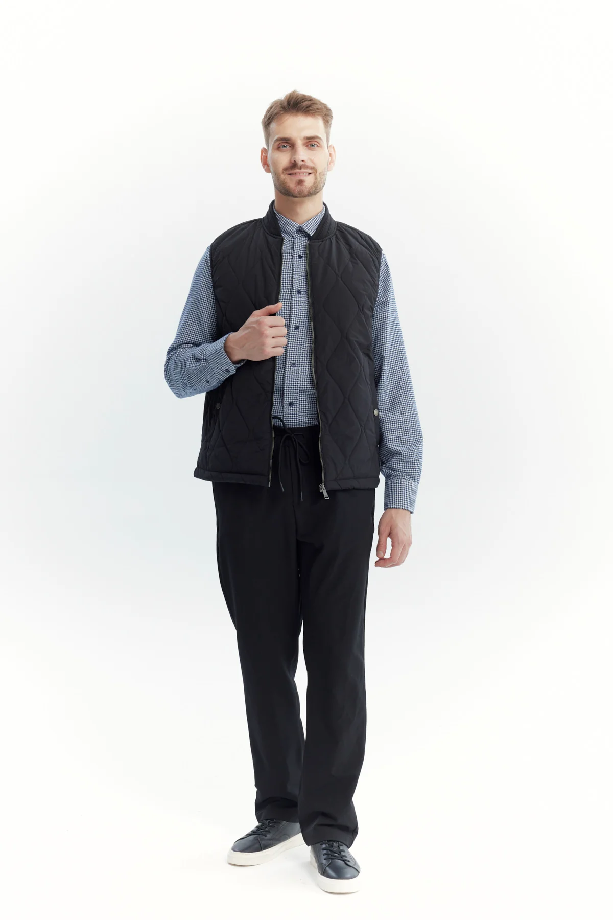 Parka Hombre Slim Cuello Polo Negro - Image 4