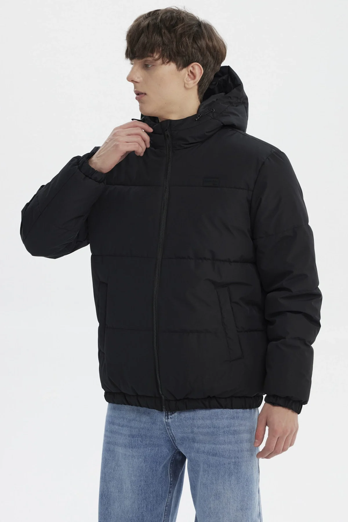 Parka Hombre Slim Negro - Image 2