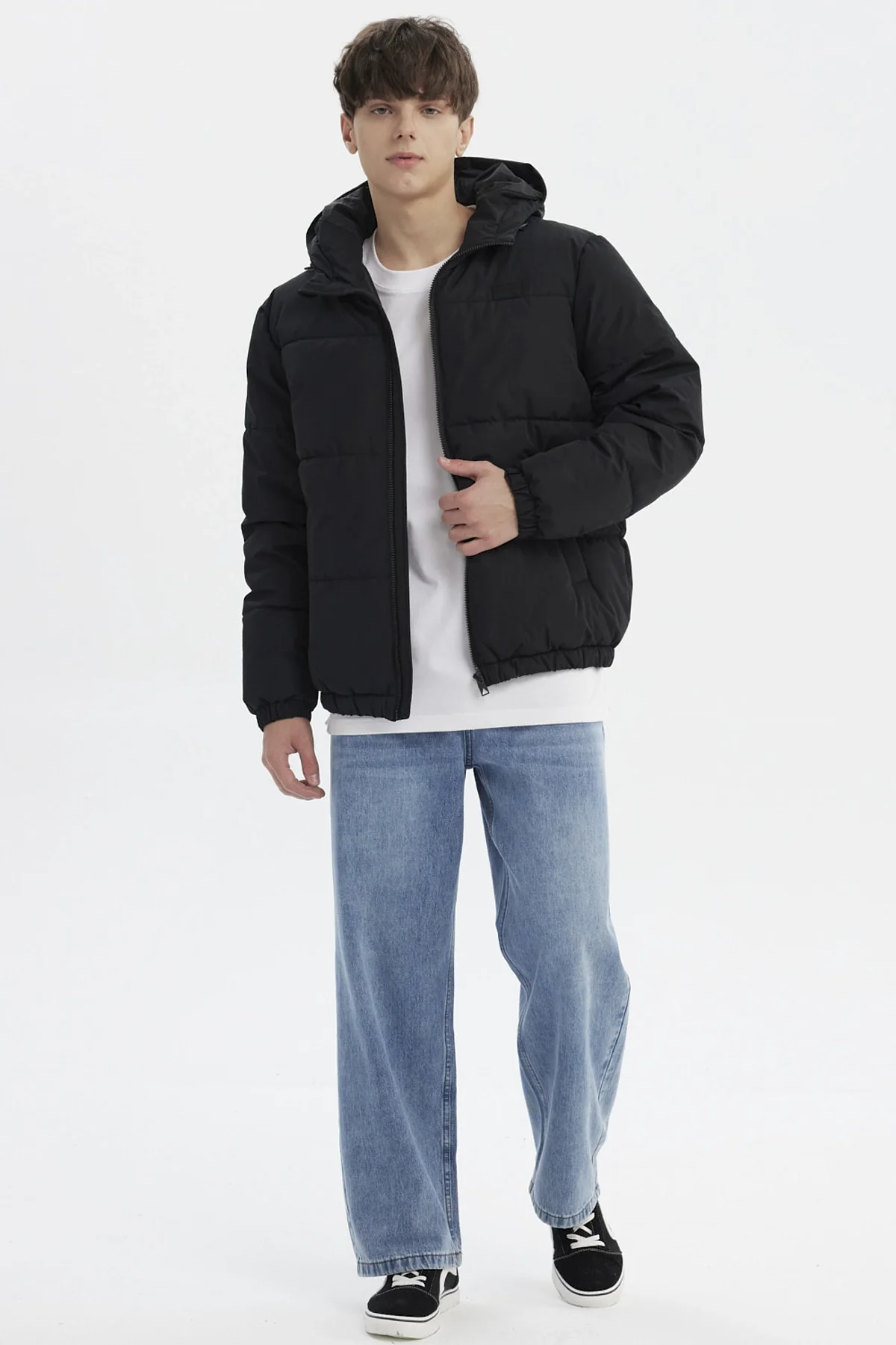Parka Hombre Slim Negro - Image 4