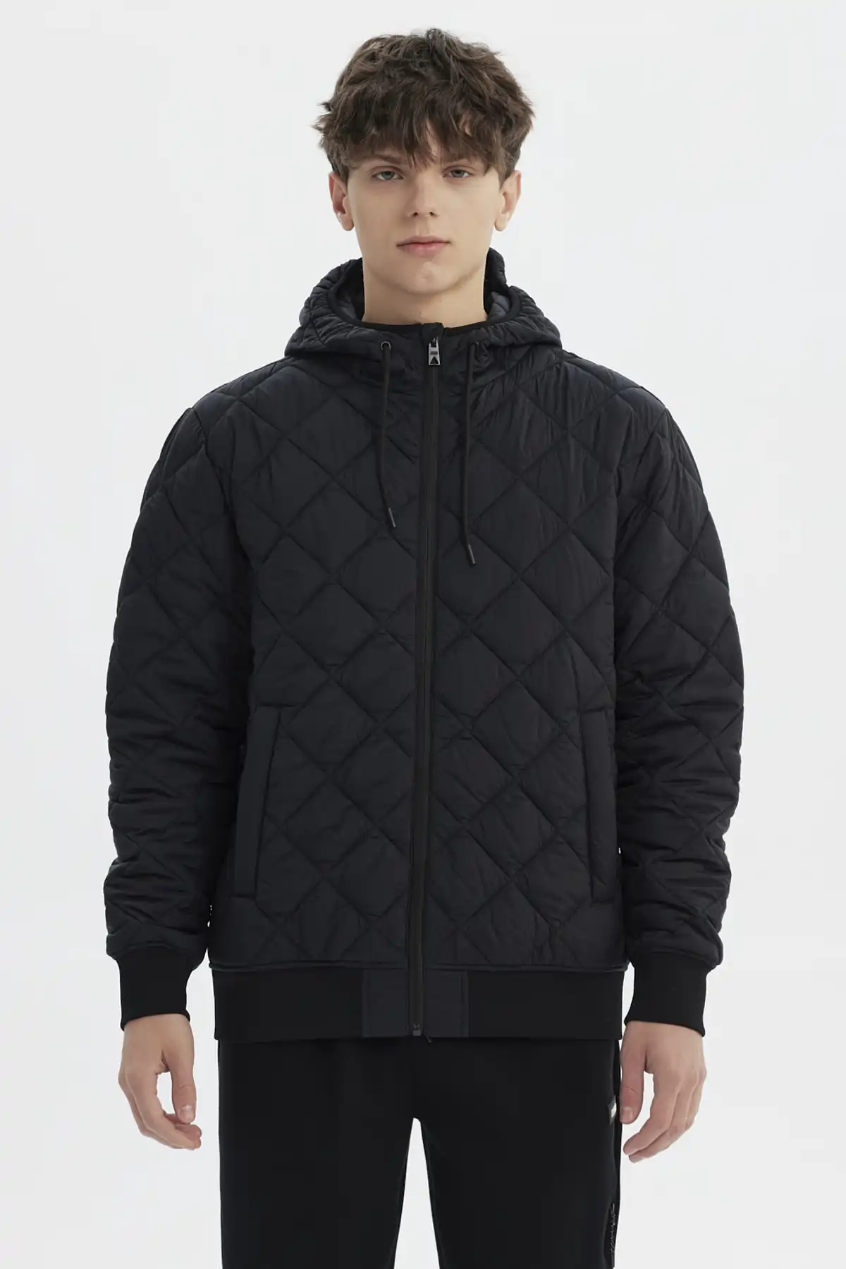 Parka Hombre Slim Negro