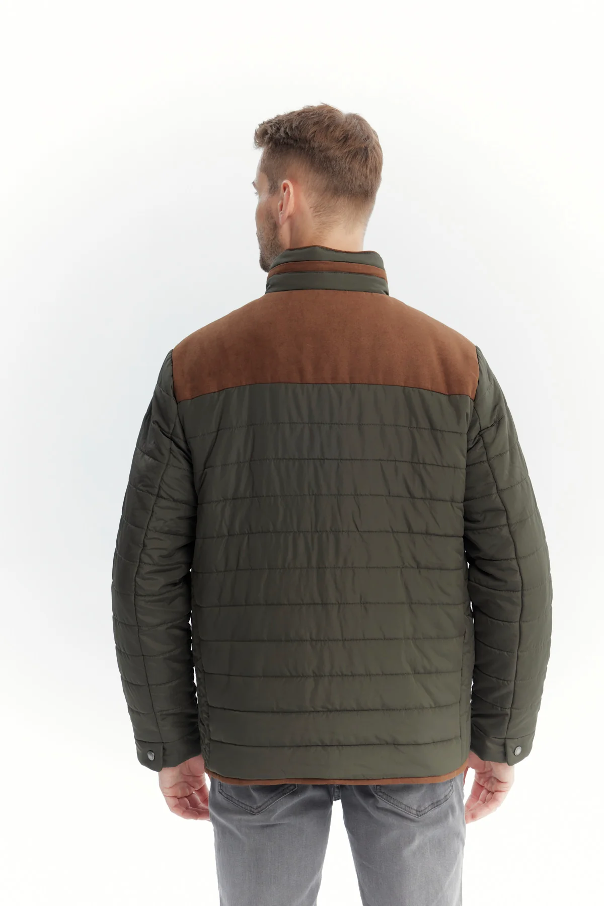 Parka Hombre Slim Verde Olivo - Image 3