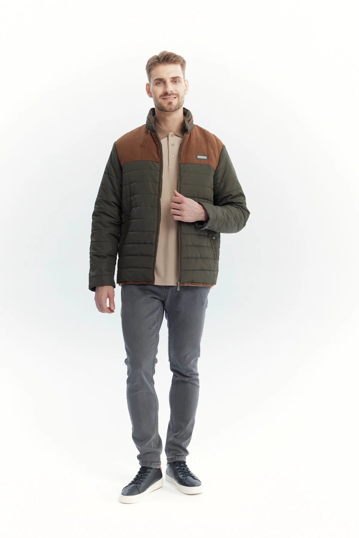 Parka Hombre Slim Verde Olivo - Image 4