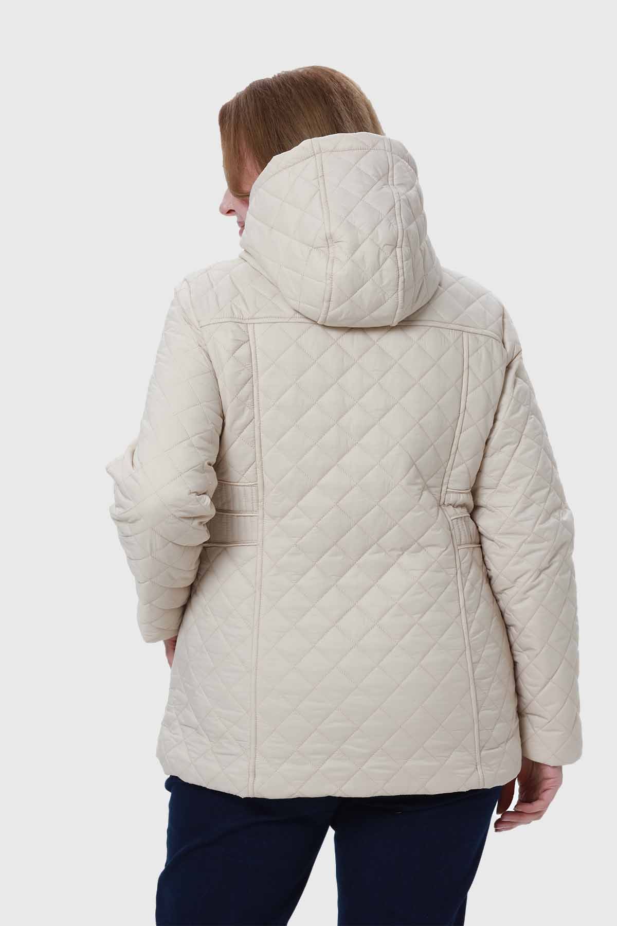 Parka Mujer Con Bolsillo Beige - Image 3