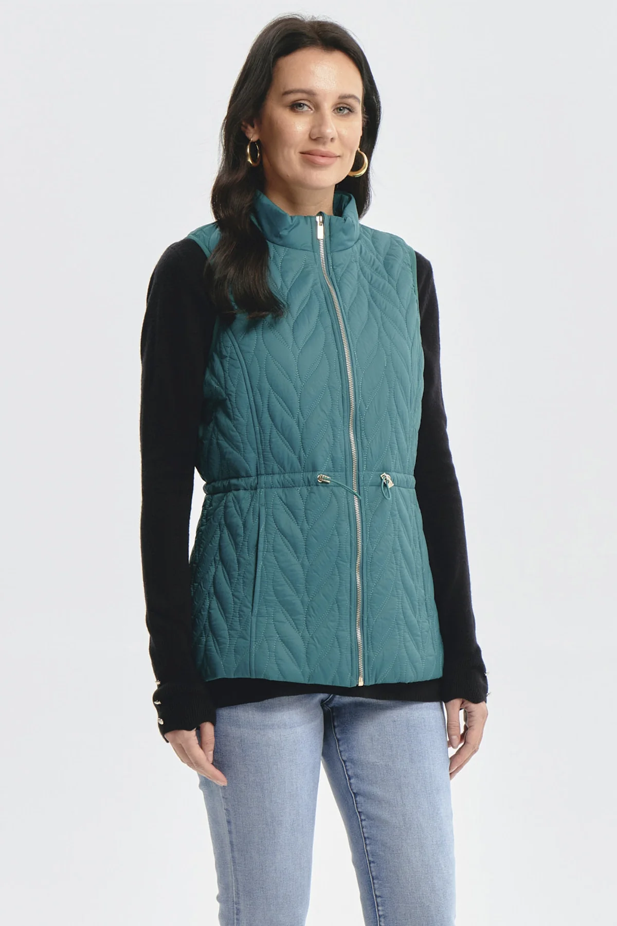 Parka Mujer Con Rombos Verde - Image 2