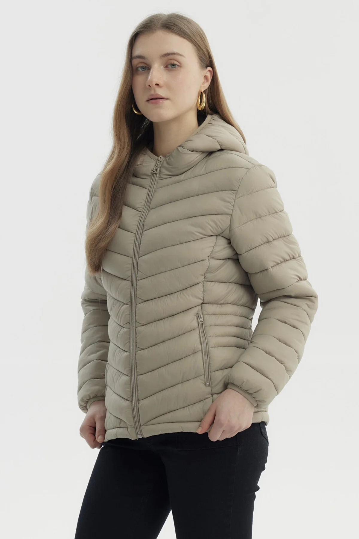 Parka Mujer Corta Plummy Cortes Beige - Image 2