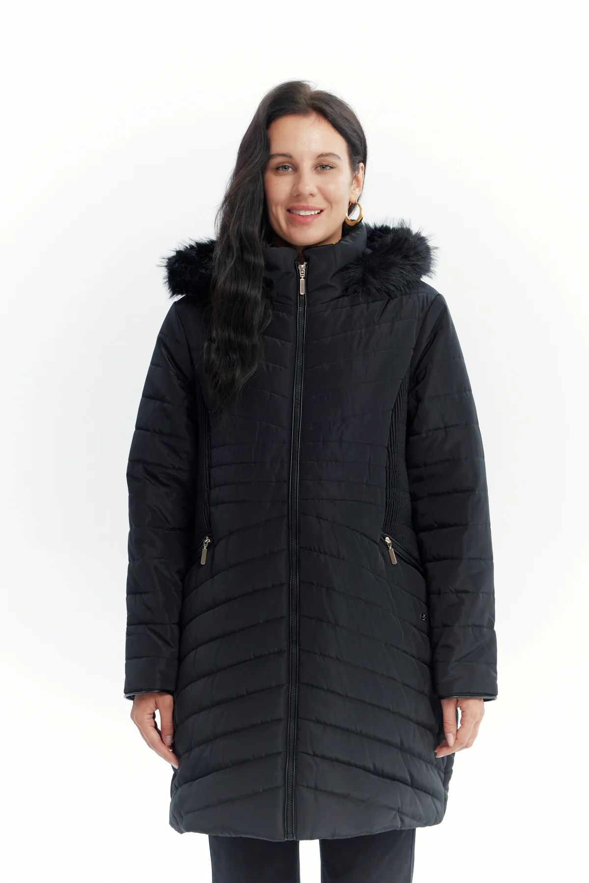 Parka Mujer Full Zipper Negro