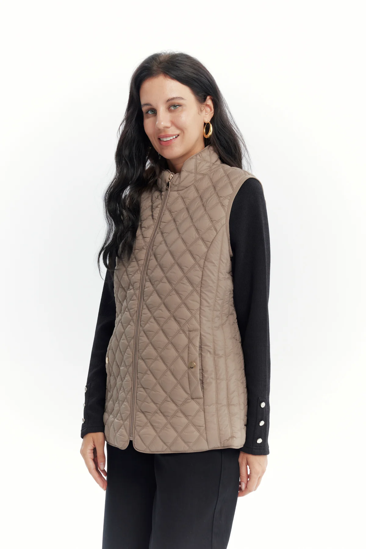 Parka Mujer Regular Beige - Image 2