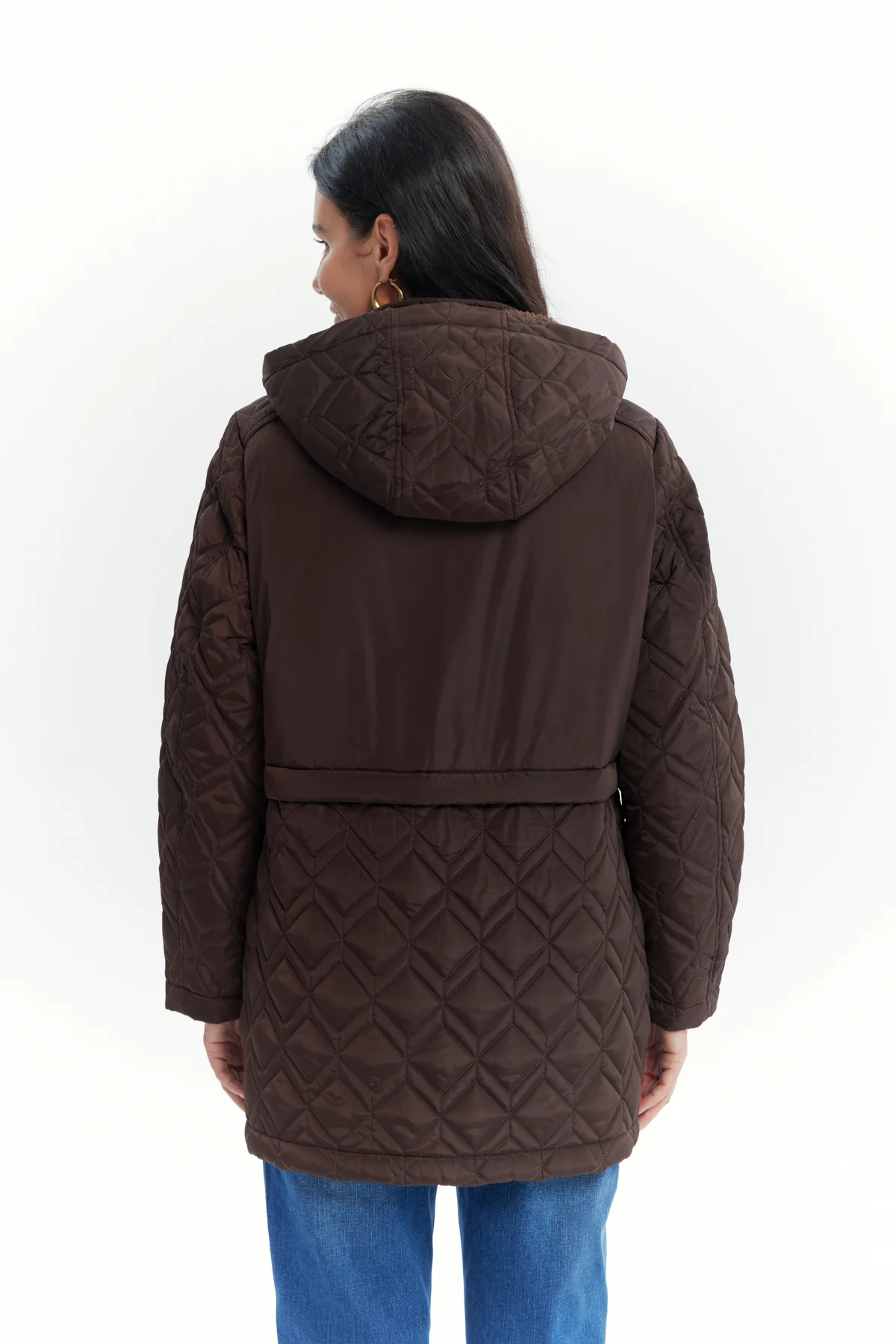 Parka Mujer Slim Café Oscuro - Image 3