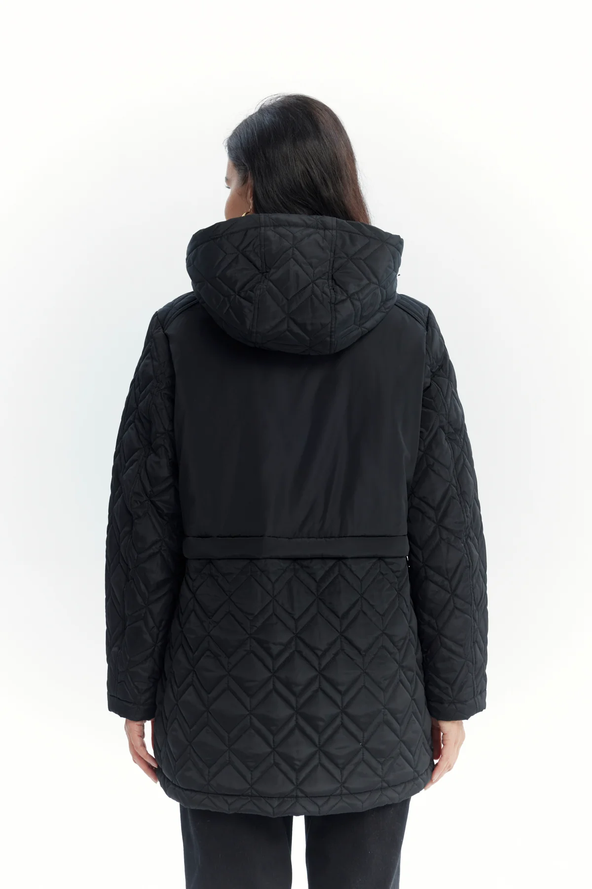 Parka Mujer Slim Negro - Image 3