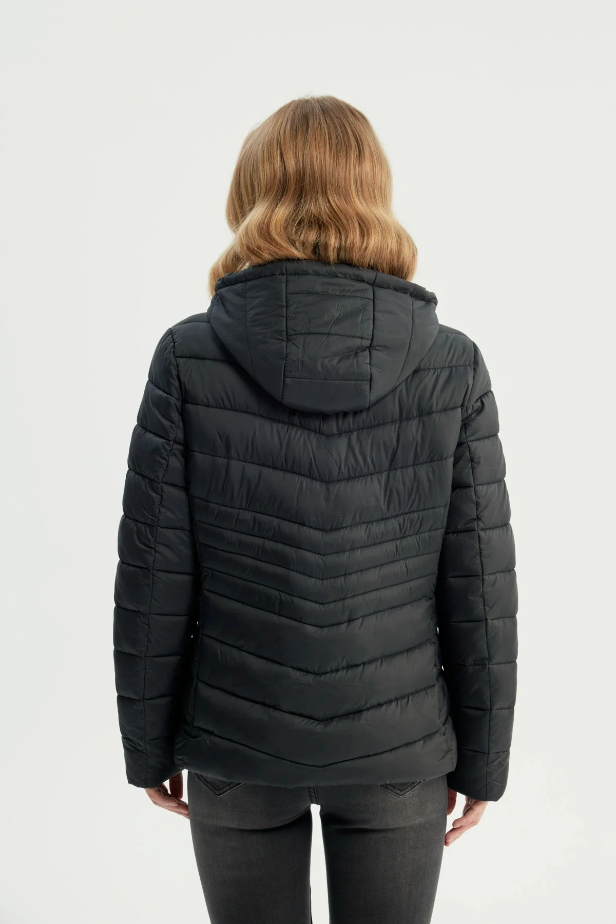Parka Mujer Slim Negro - Image 3