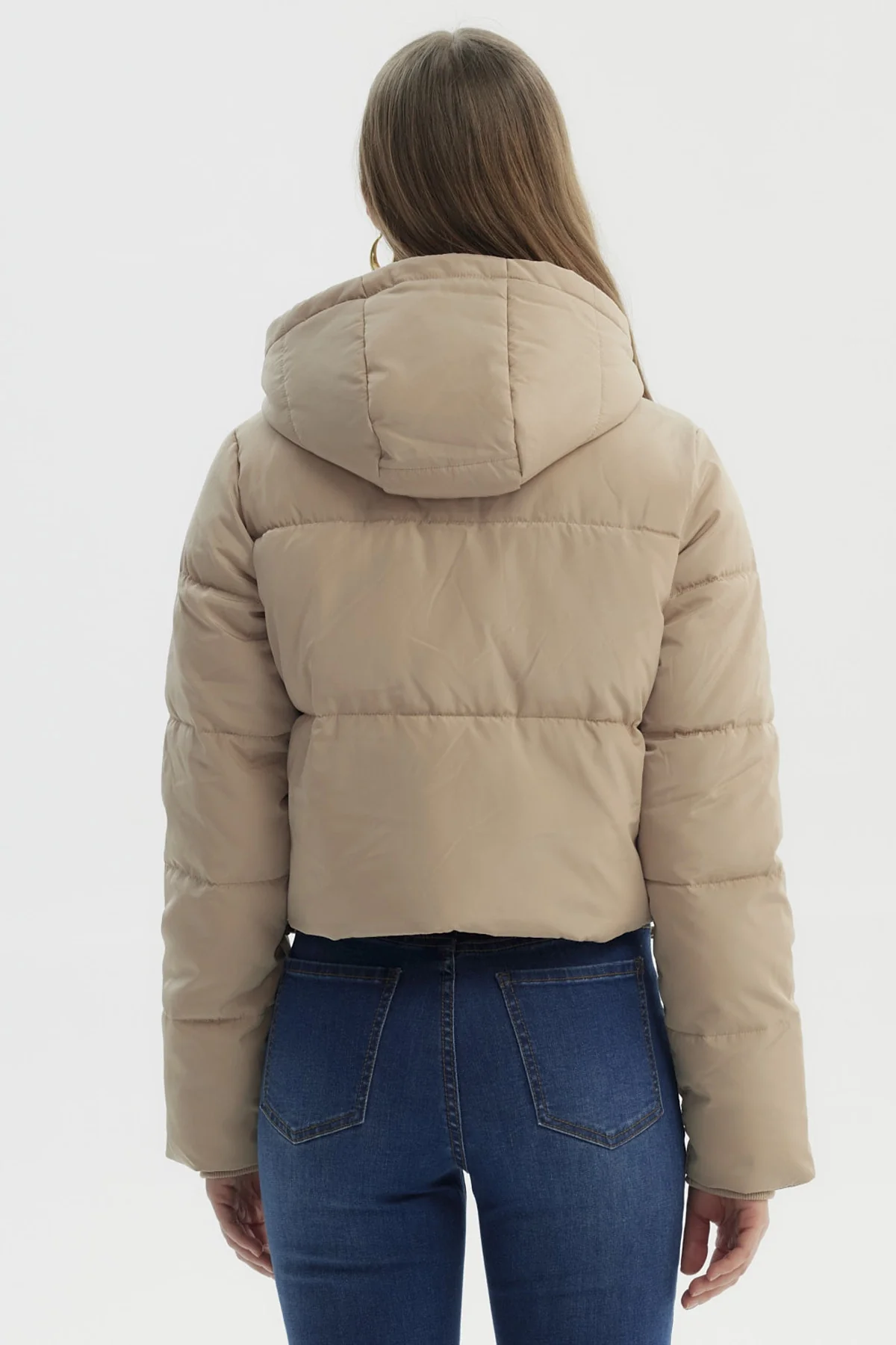 Parka Mujer Wide Acolchado Beige Oscuro - Image 3
