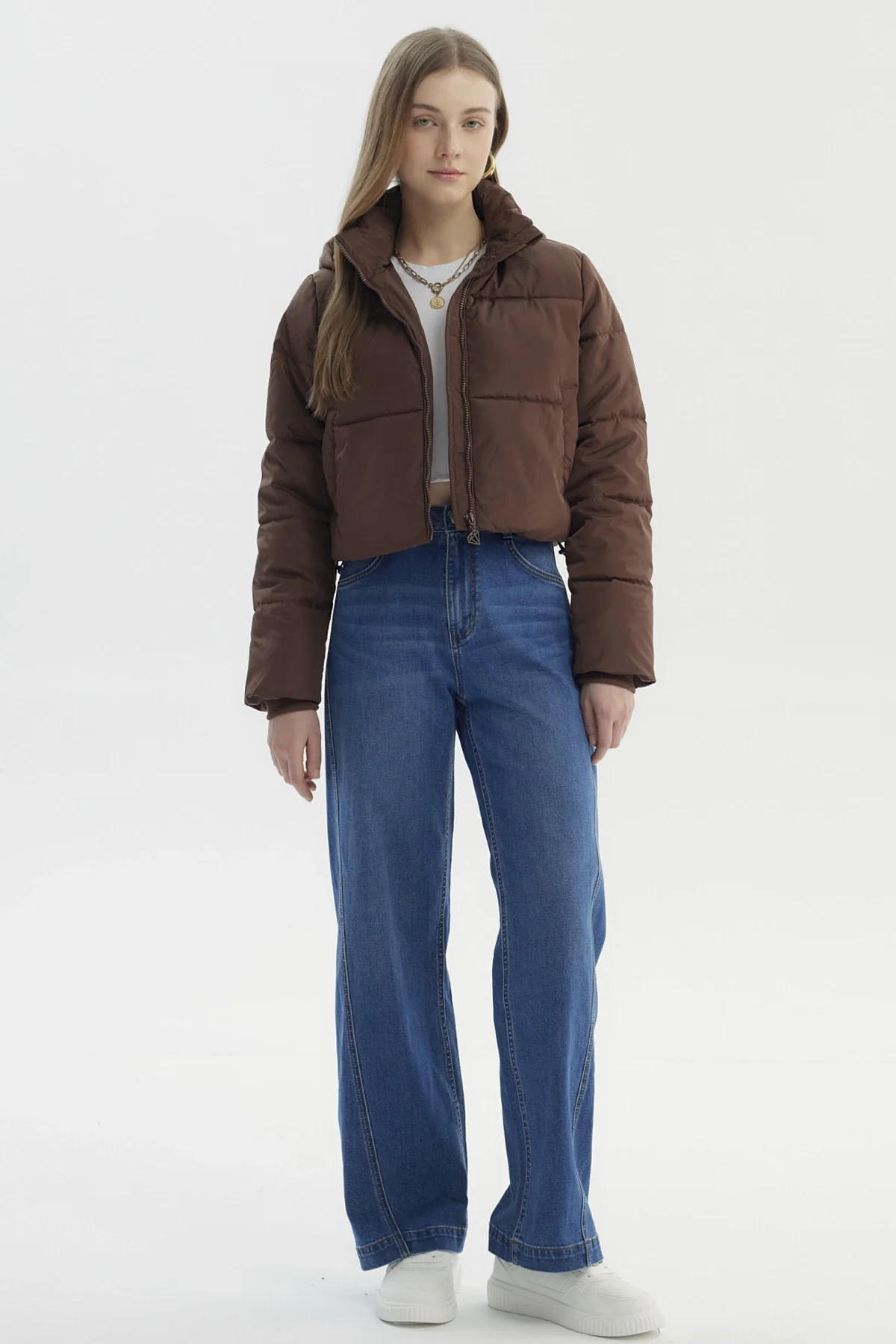 Parka Mujer Wide Acolchado Café - Image 4
