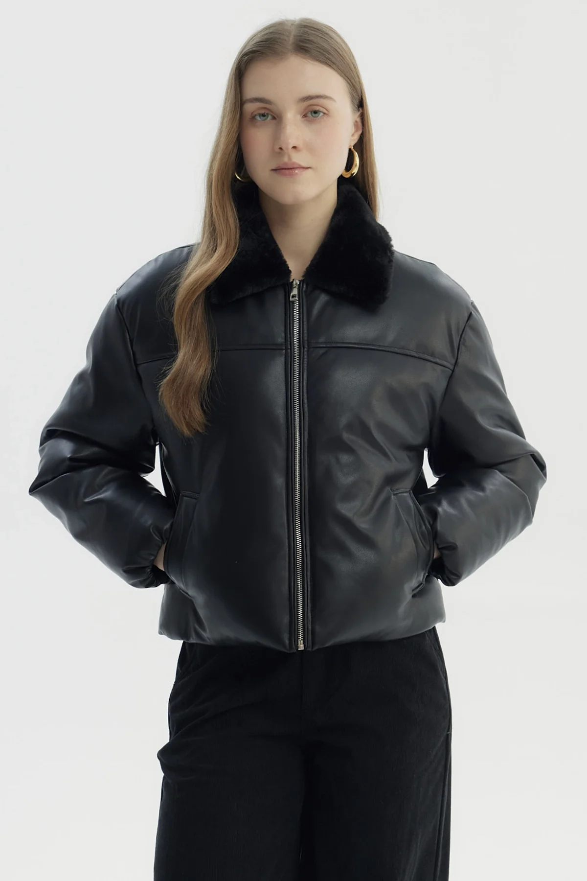 Parka Mujer Wide Acolchado Negro