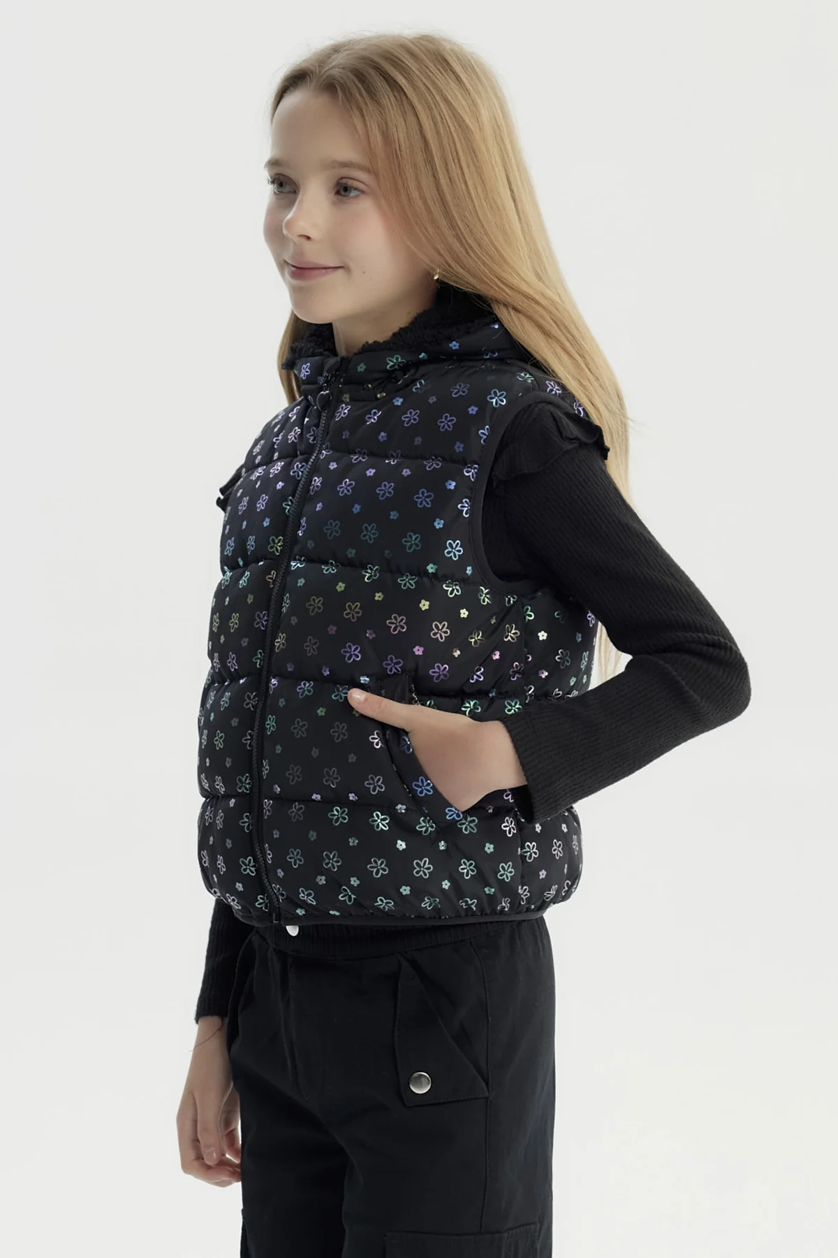 Parka Niña Polar Interior Negro - Image 2