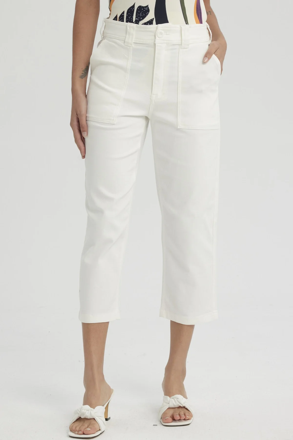 Pescador Mujer Gabardina Bolsillo Cargo Crudo