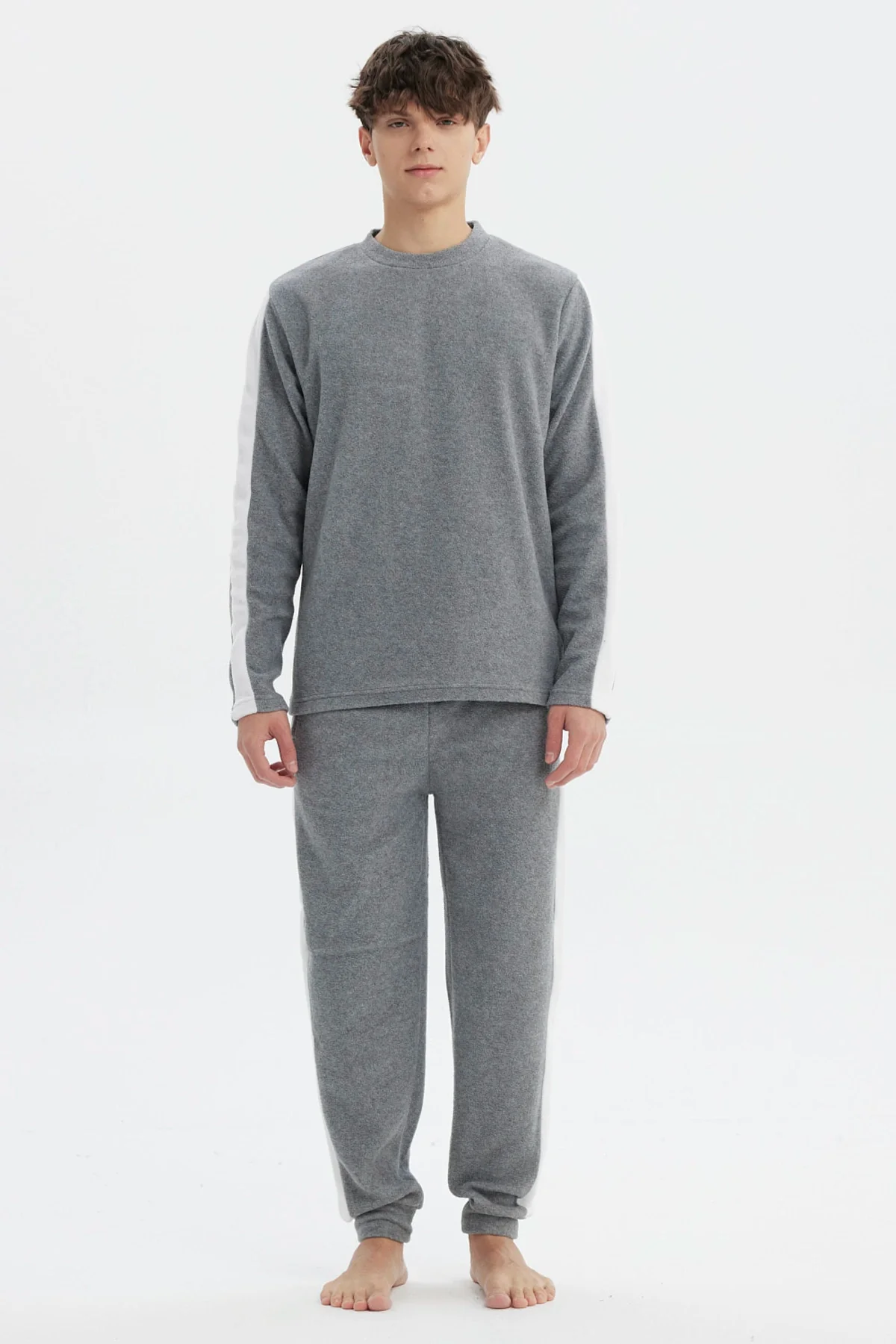 Pijama Hombre Pijama Gris Melange
