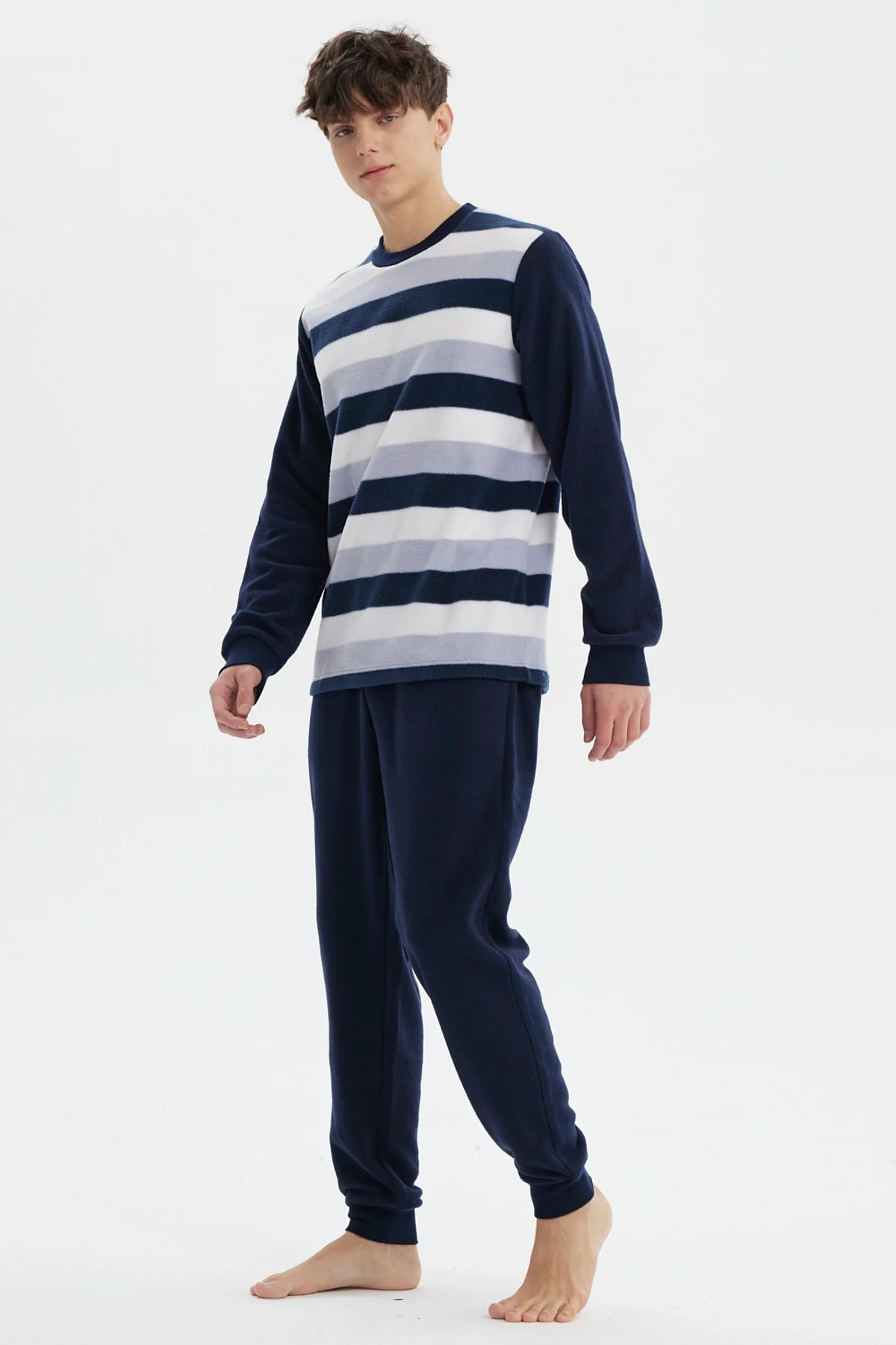 Pijama Hombre Pijama Polera Y Pantalón Azul - Image 2