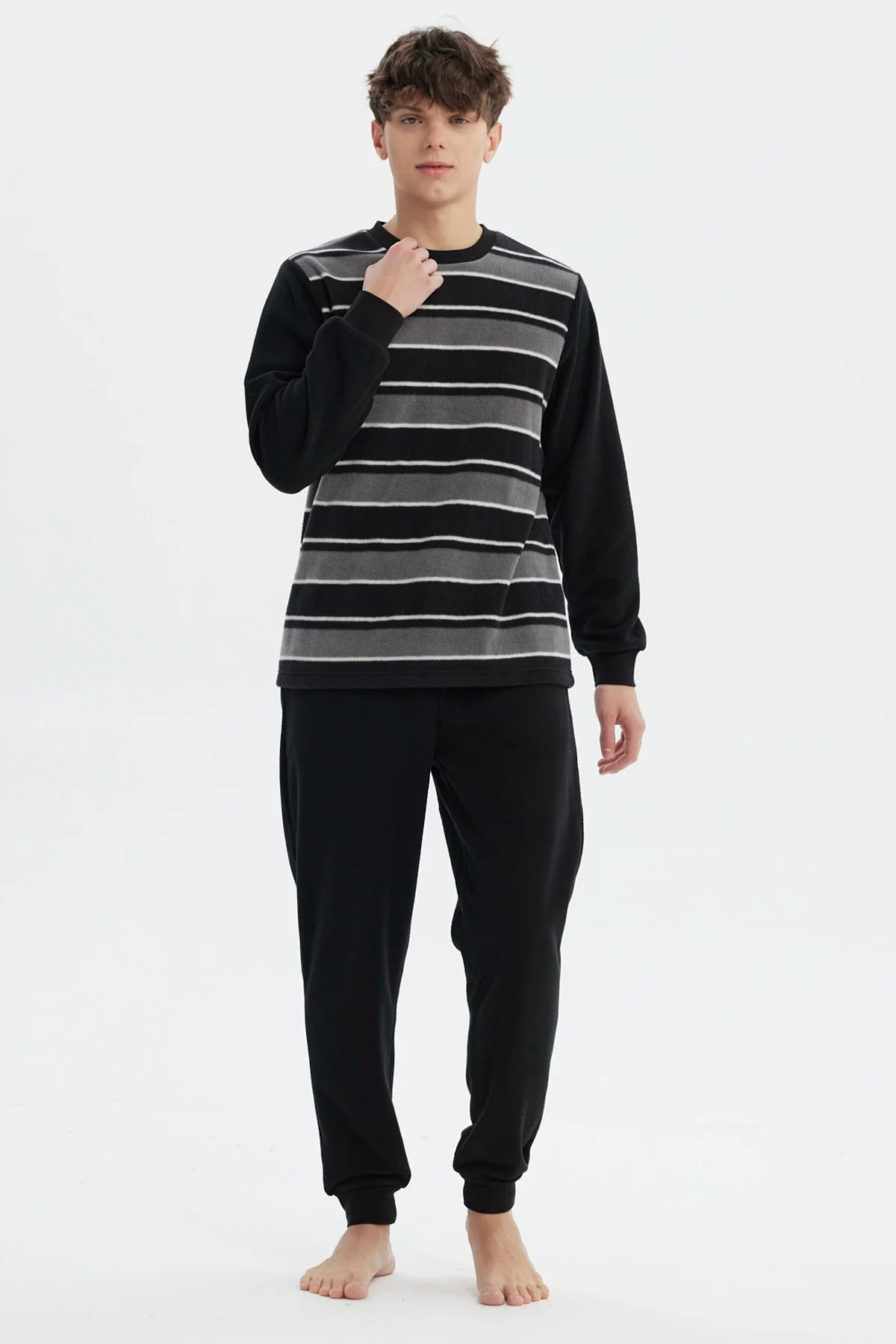 Pijama Hombre Pijama Polera Y Pantalón Negro