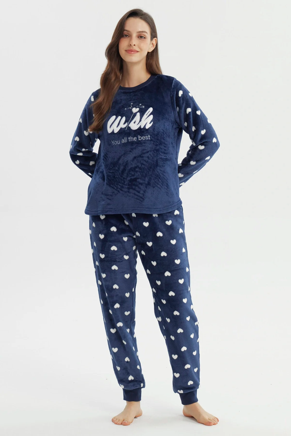 Pijama Mujer Pijama Polera Y Pantalón Azul