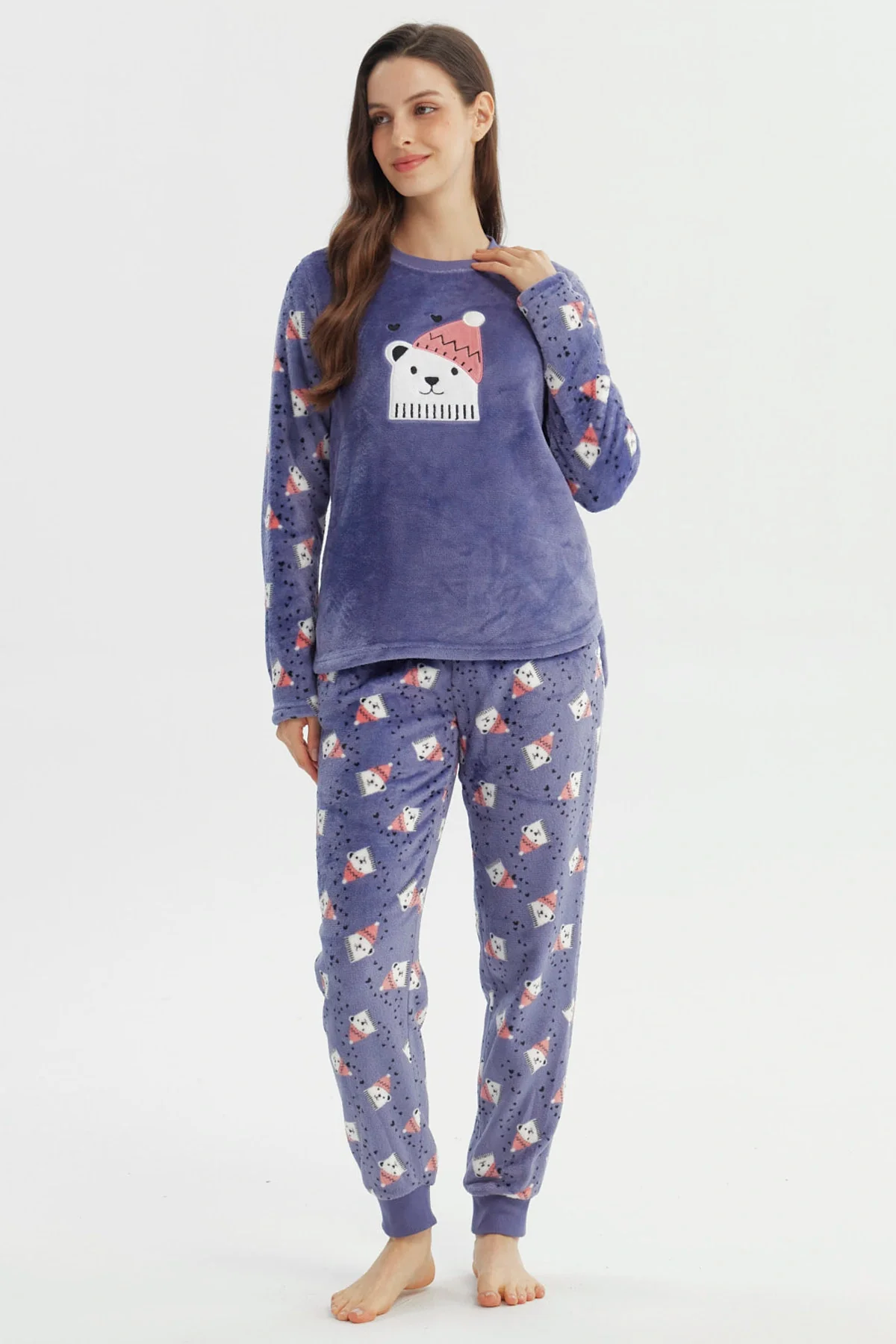 Pijama Mujer Pijama Polera Y Pantalón Lila
