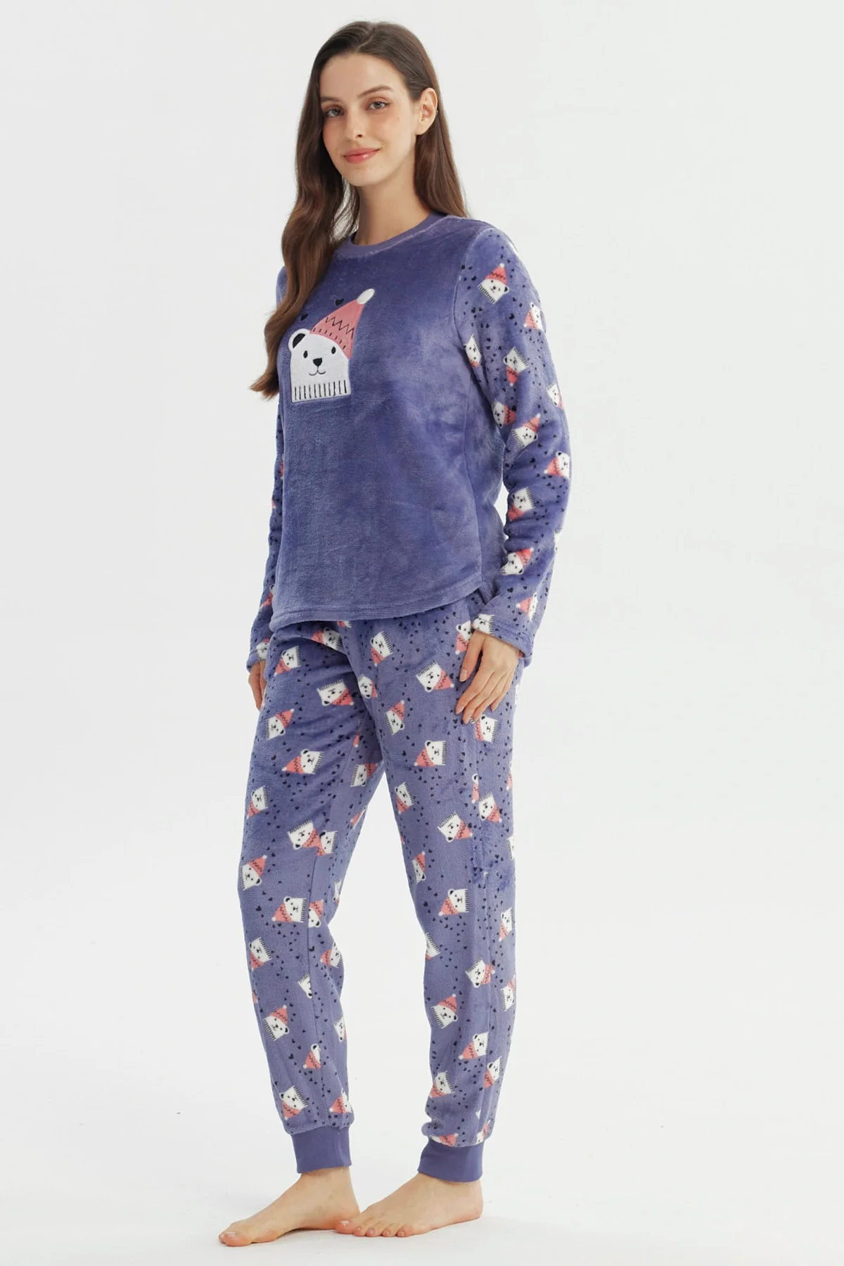 Pijama Mujer Pijama Polera Y Pantalón Lila - Image 4