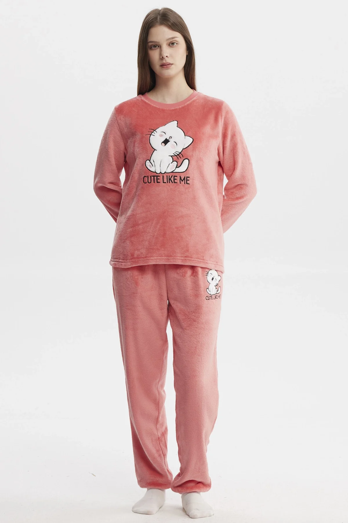 Pijama Mujer Pijama Polera Y Pantalón Rosado