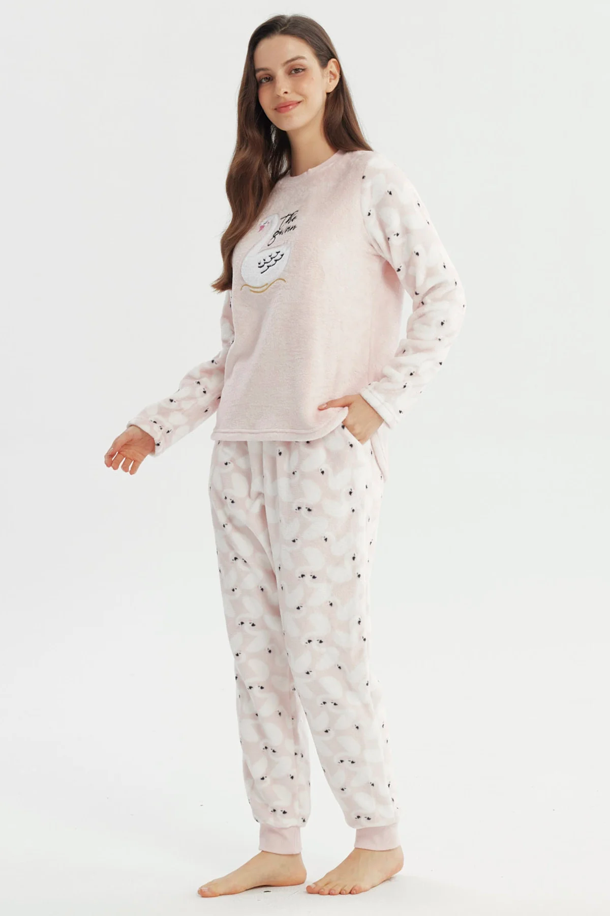 Pijama Mujer Pijama Polera Y Pantalón Rosado - Image 3