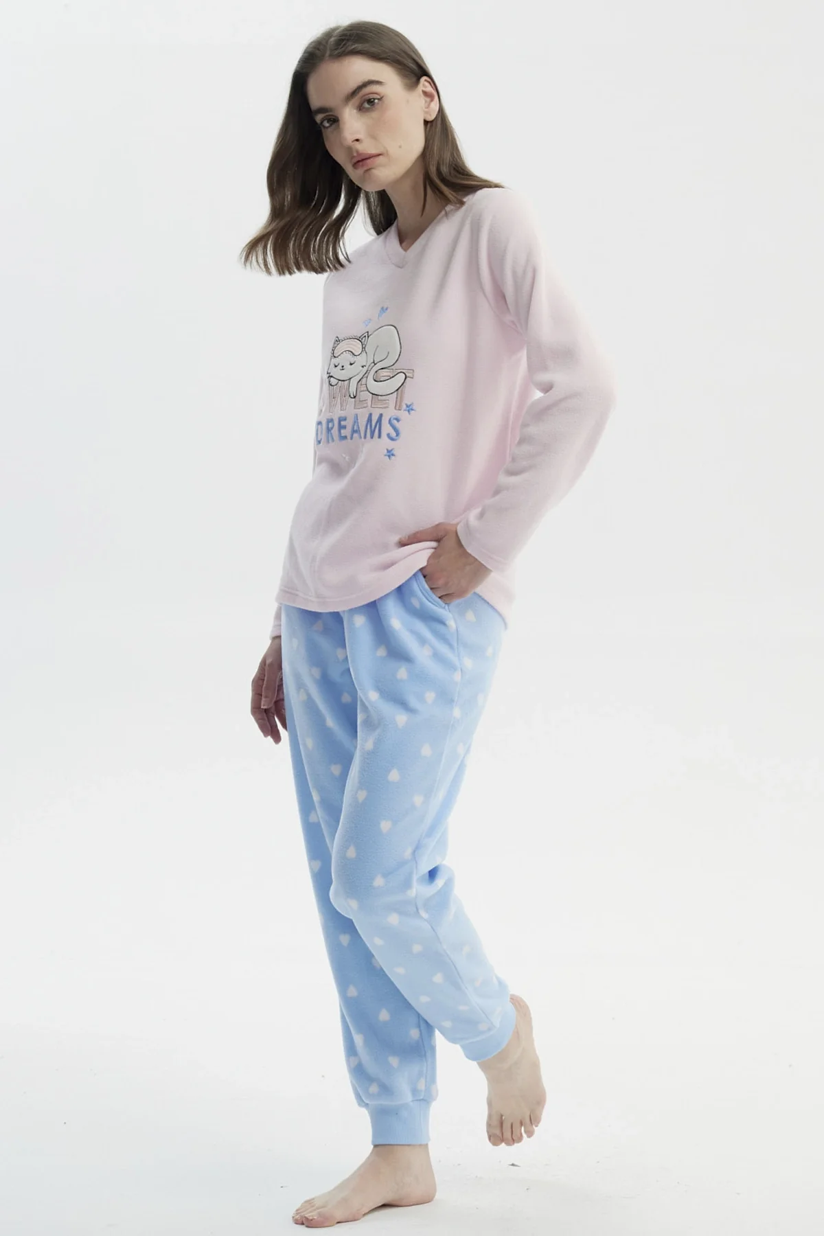 Pijama Mujer Polera Y Pantalón Lila - Image 4