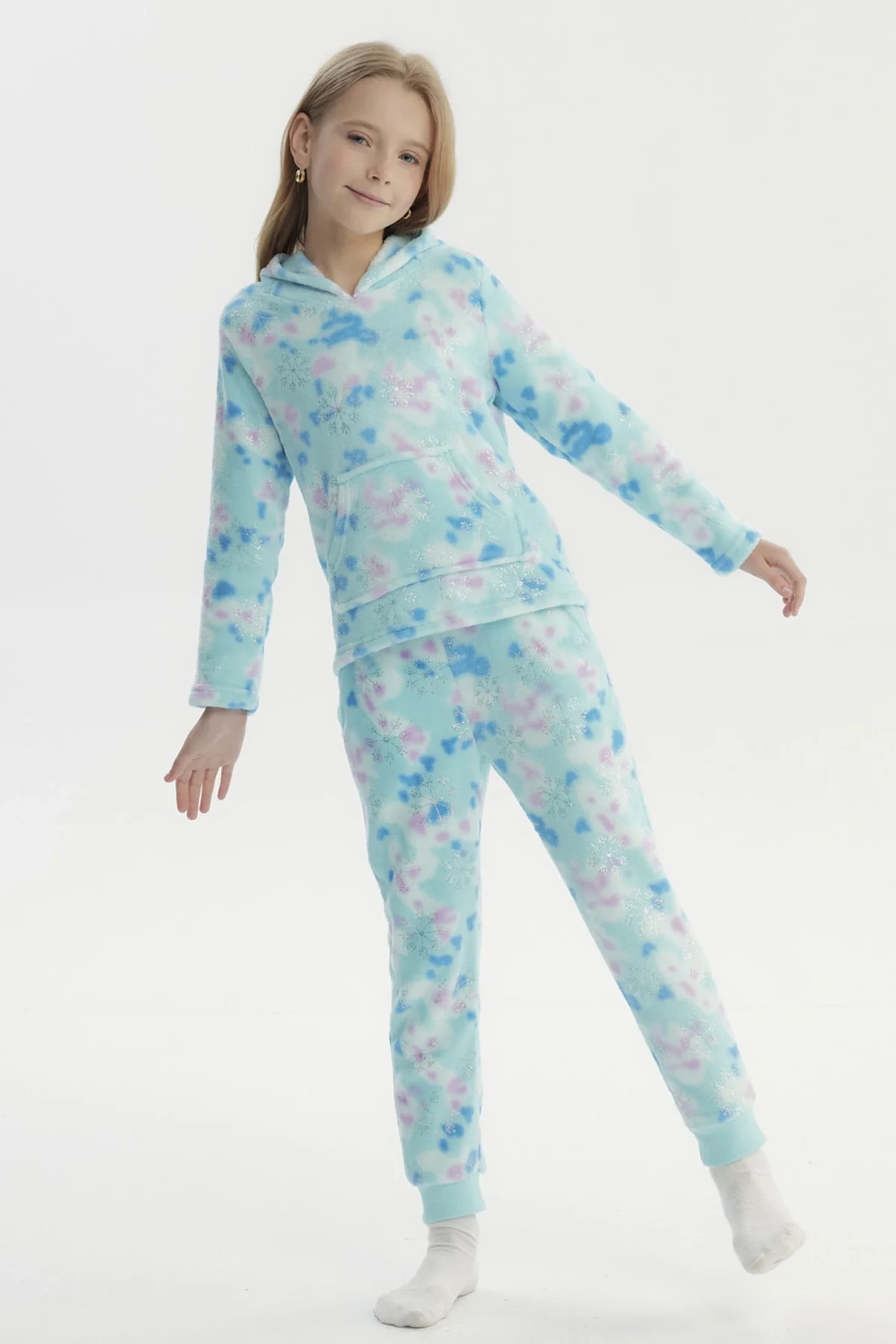 Pijama Niña Polera Y Pantalón Aqua