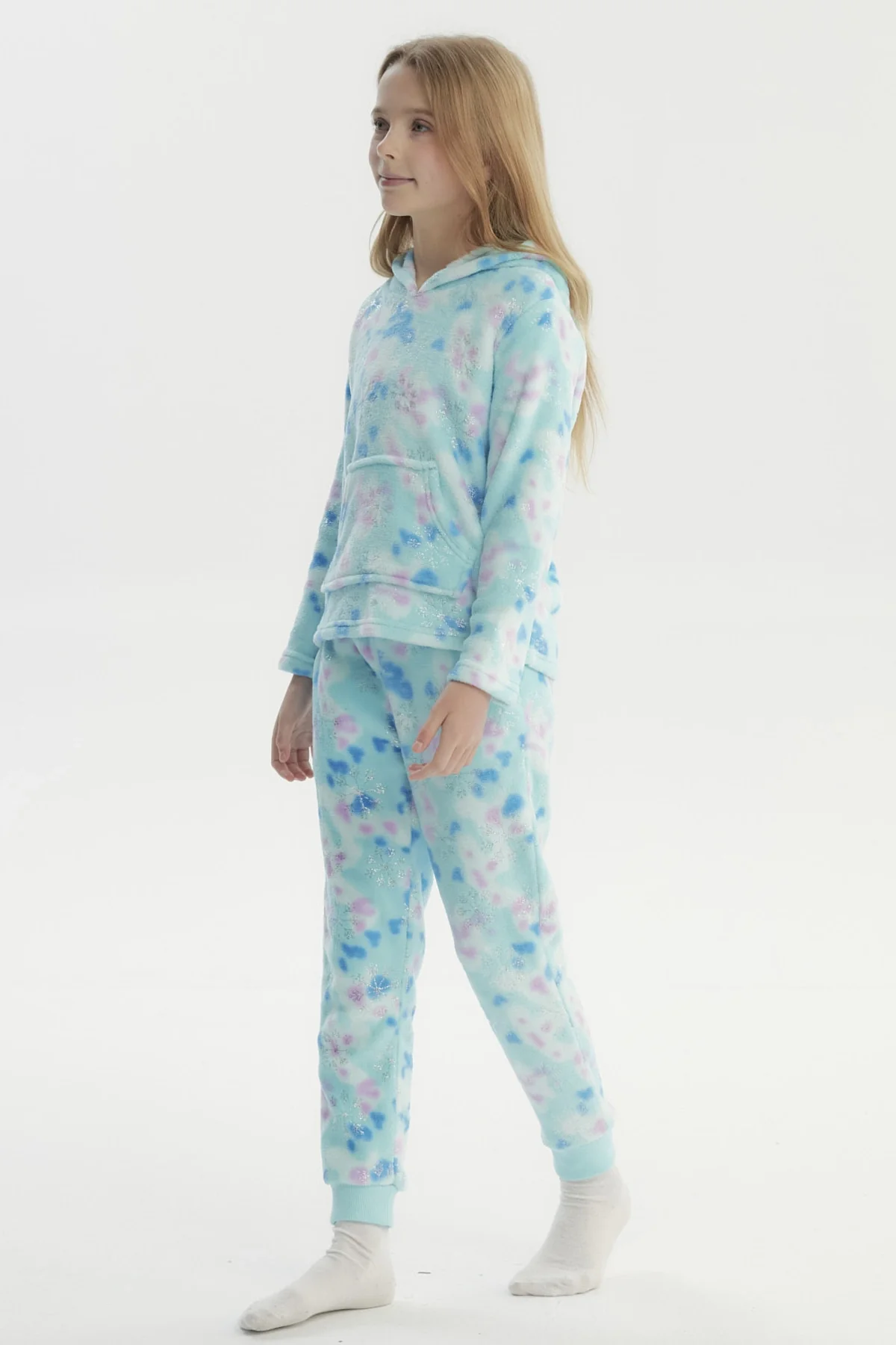 Pijama Niña Polera Y Pantalón Aqua - Image 4