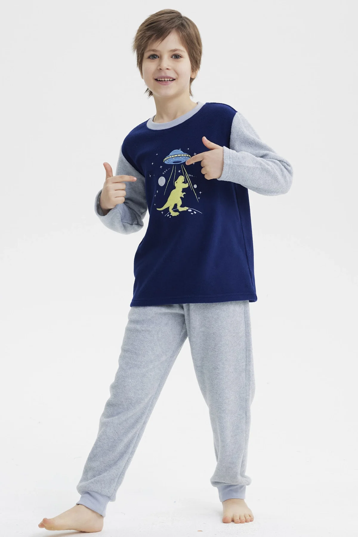 Pijama Niño Polera Y Pantalón Azul - Image 3