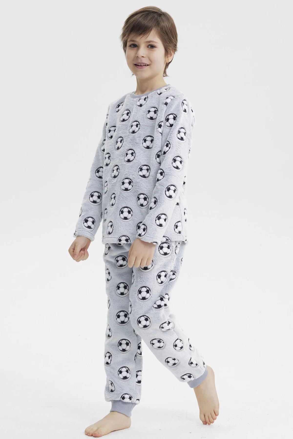 Pijama Niño Polera Y Pantalón Luminoso Gris - Image 3