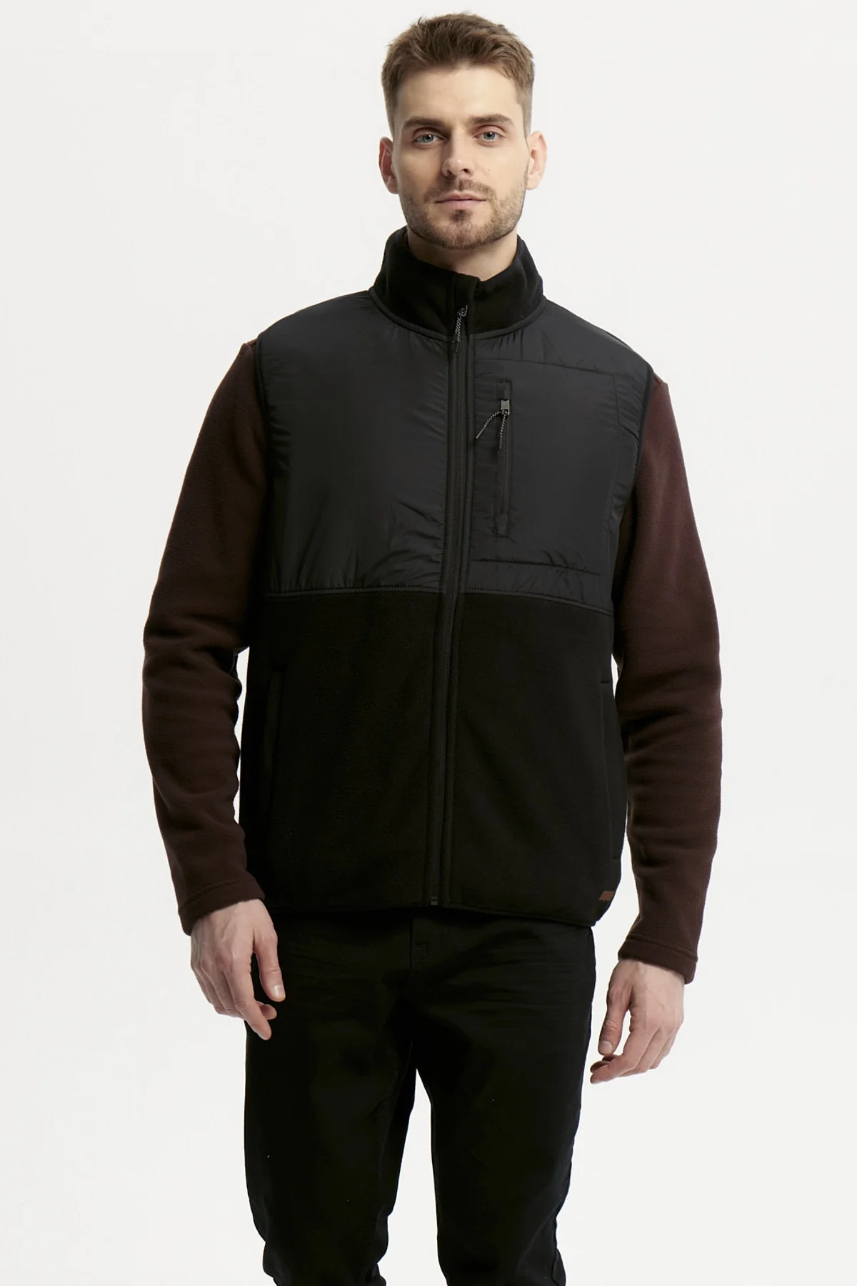 Polar Hombre Cuello Con Cierre Negro