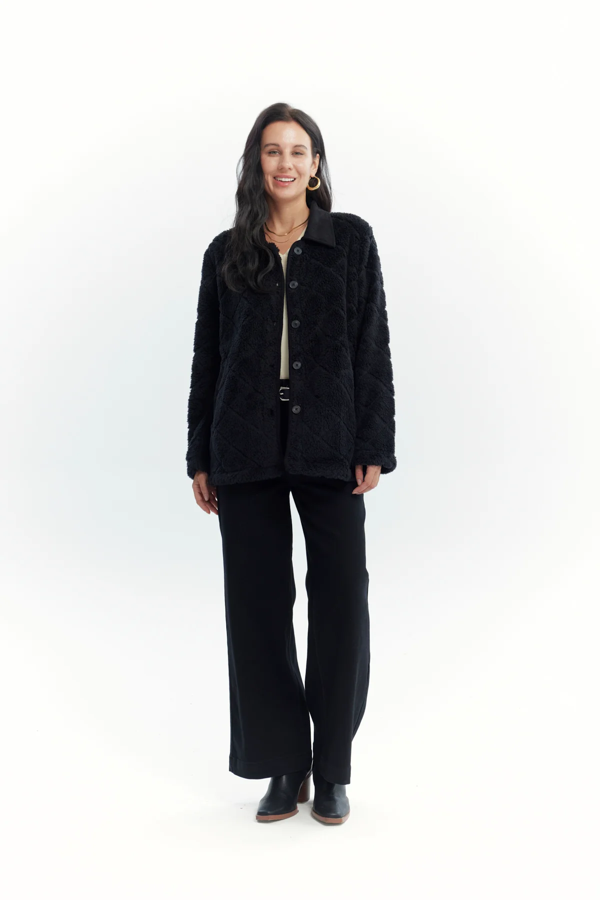 Polar Mujer Cuello Camisero Negro - Image 4