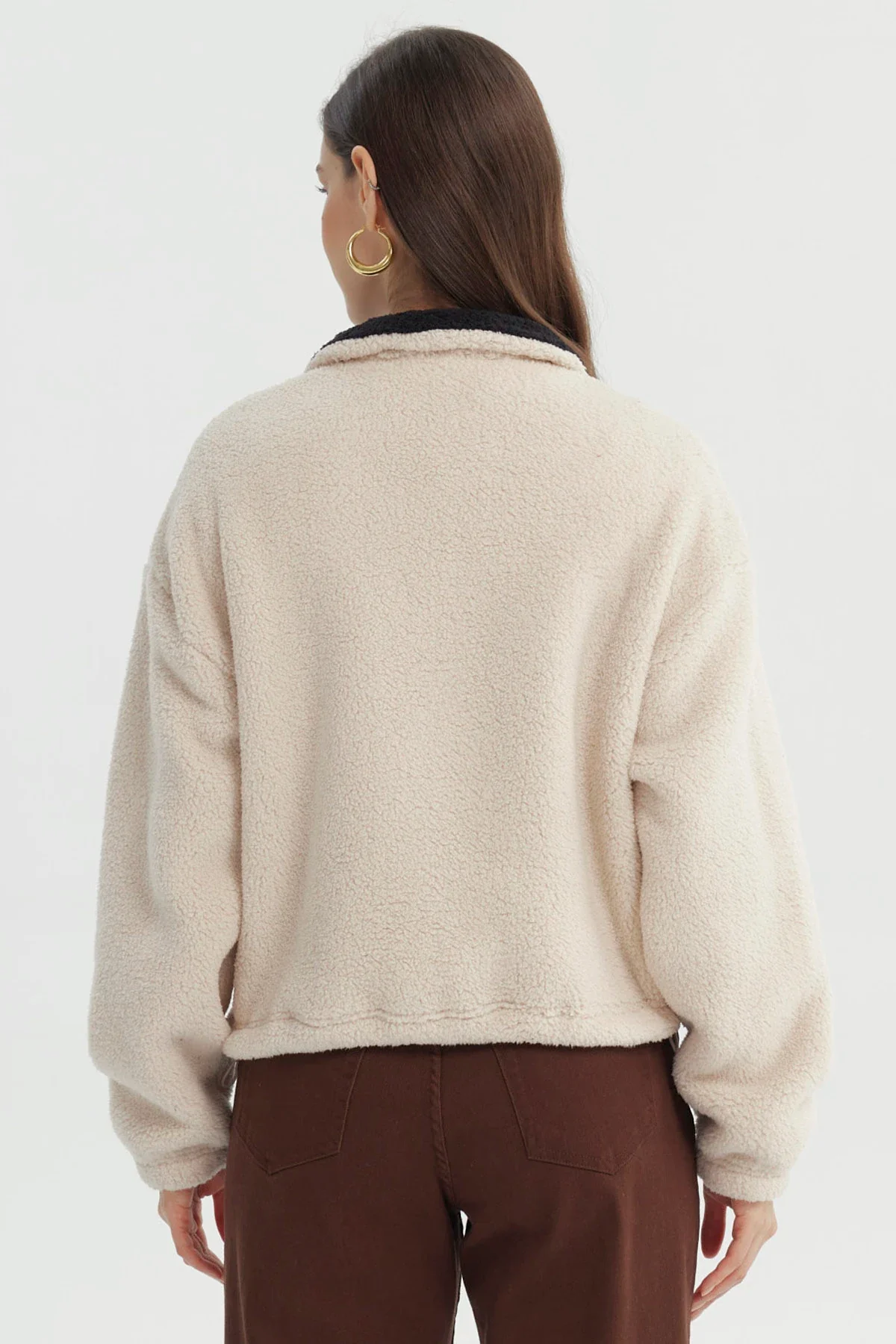 Polar Mujer Hoodie Beige Claro - Image 3